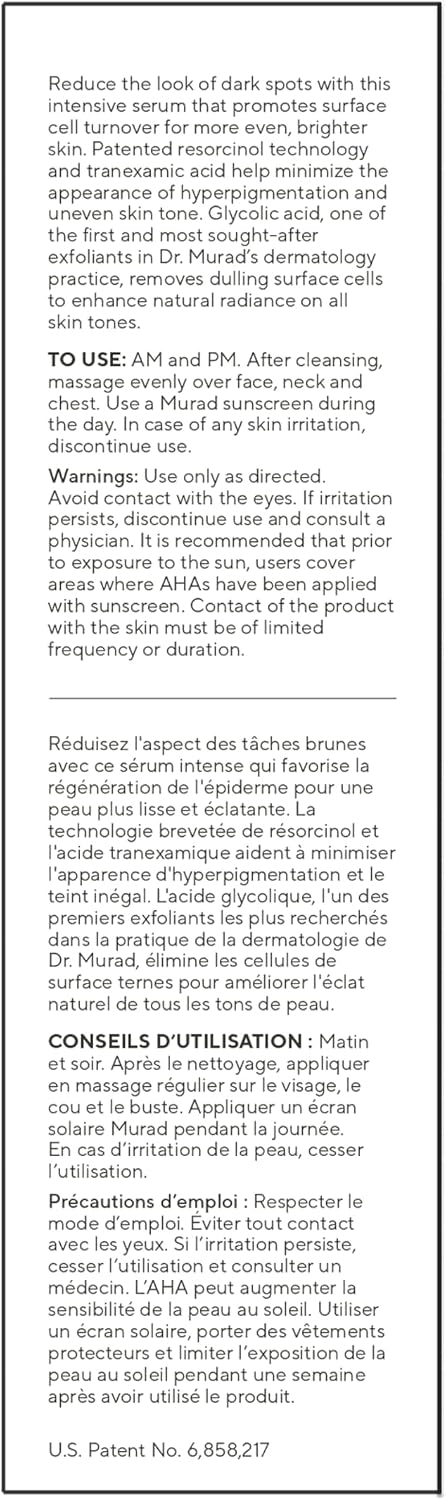 Detalle de Murad Rapid Dark Spot Correcting Serum with Glycolic Acid (30ml) – Environmental Shield