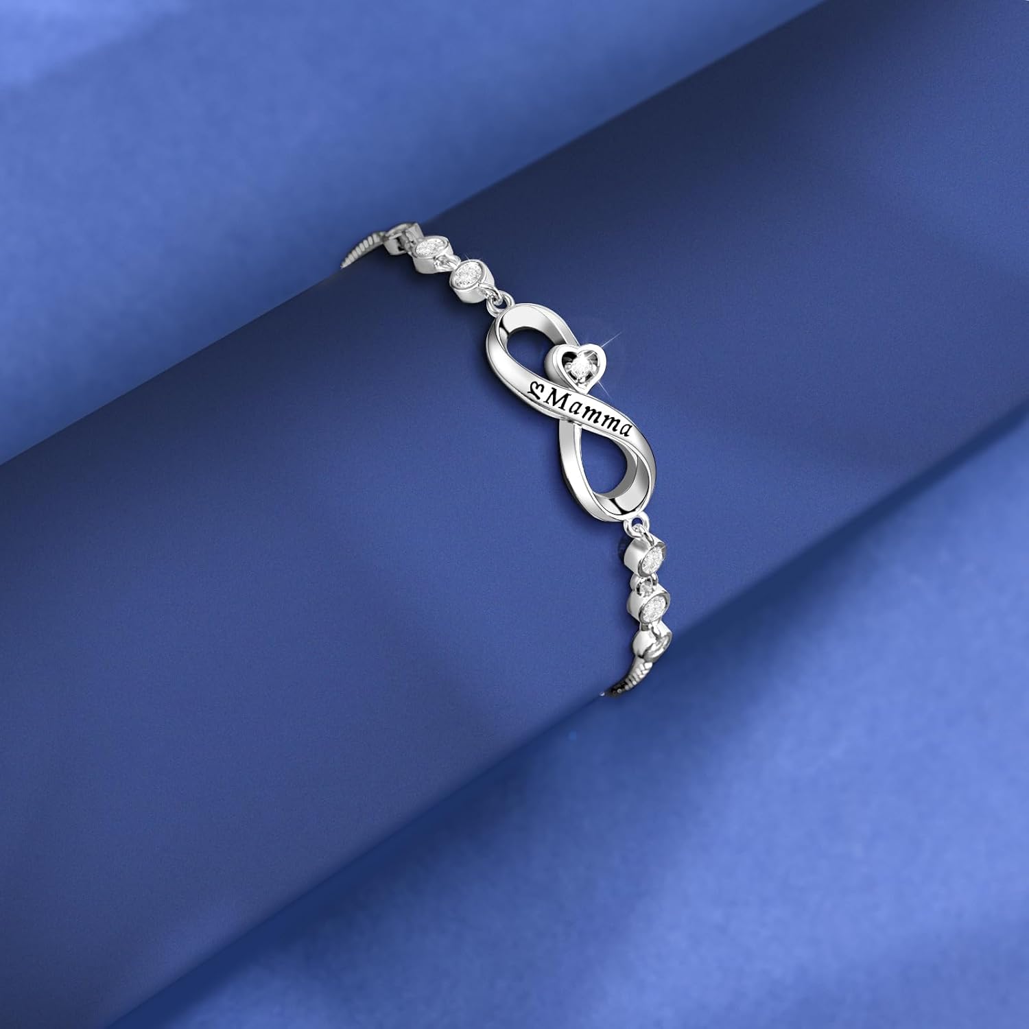 Thumbnail 3 de VGWON Bracciale Regalo Mamma in argento 925 con cuore infinito