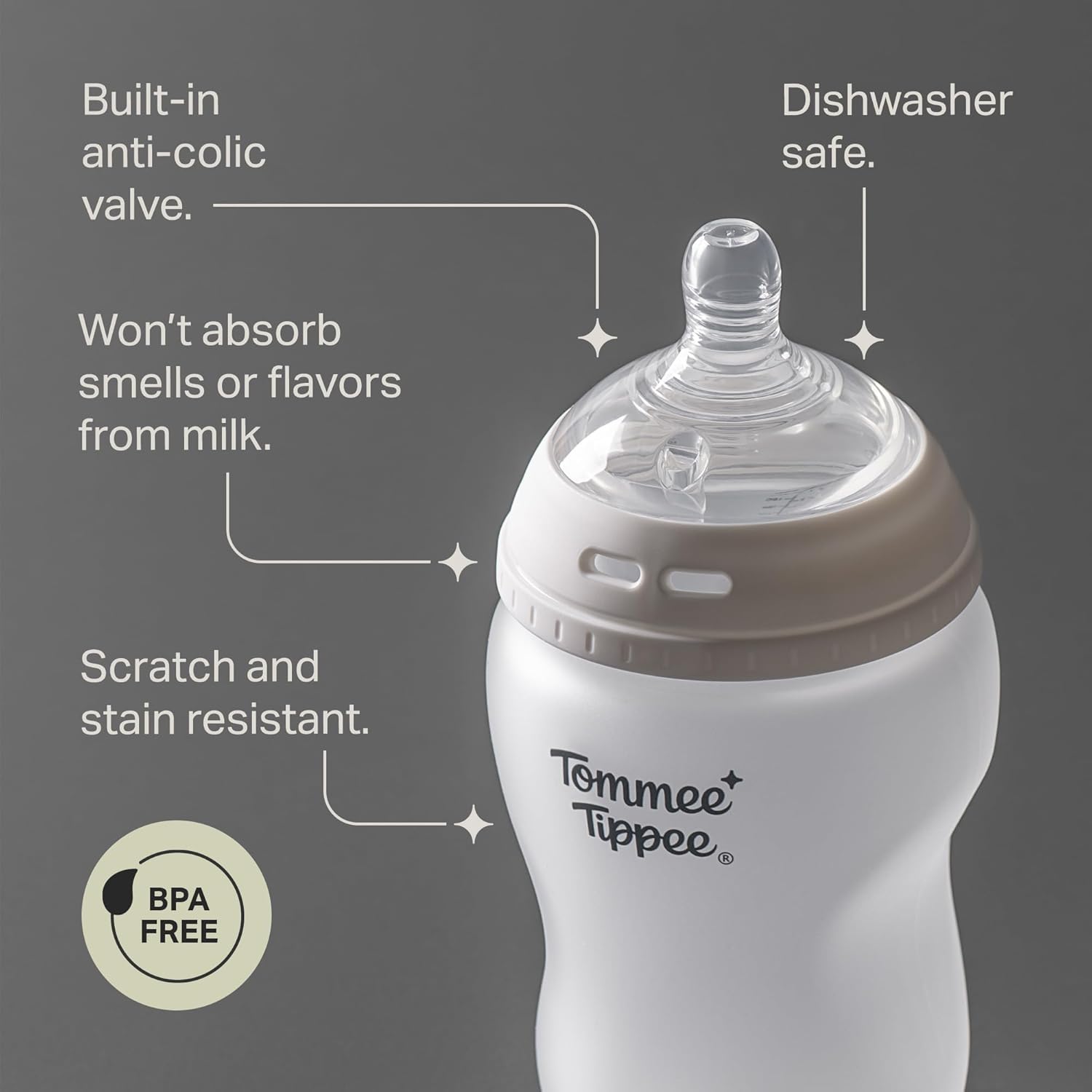 Detalle de Tommee Tippee Biberons en verre enveloppés de silicone Natural Start 250 ml – Lot de 2