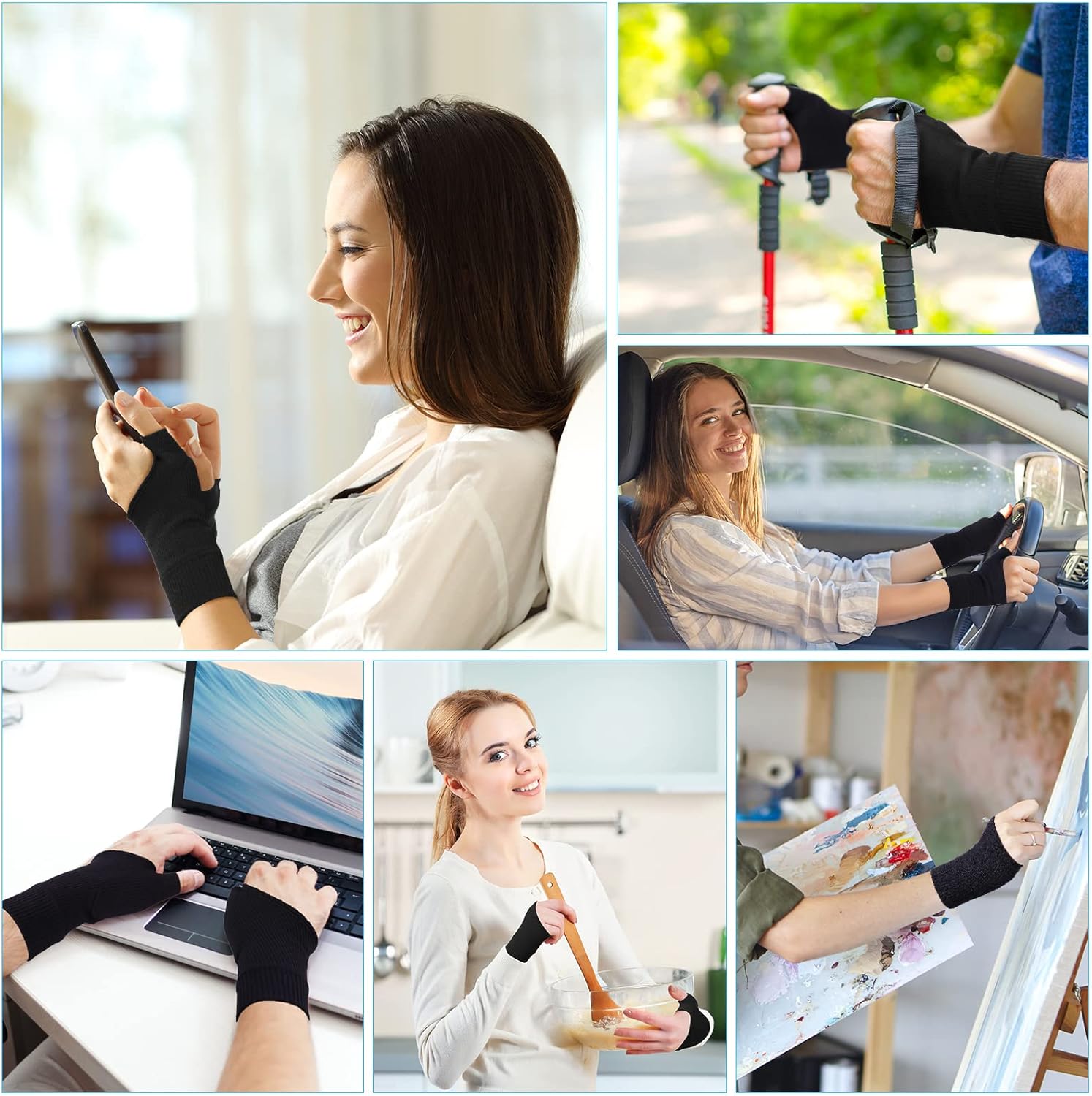 Thumbnail 5 de ACWOO Gants de compression arthritique pour pouce