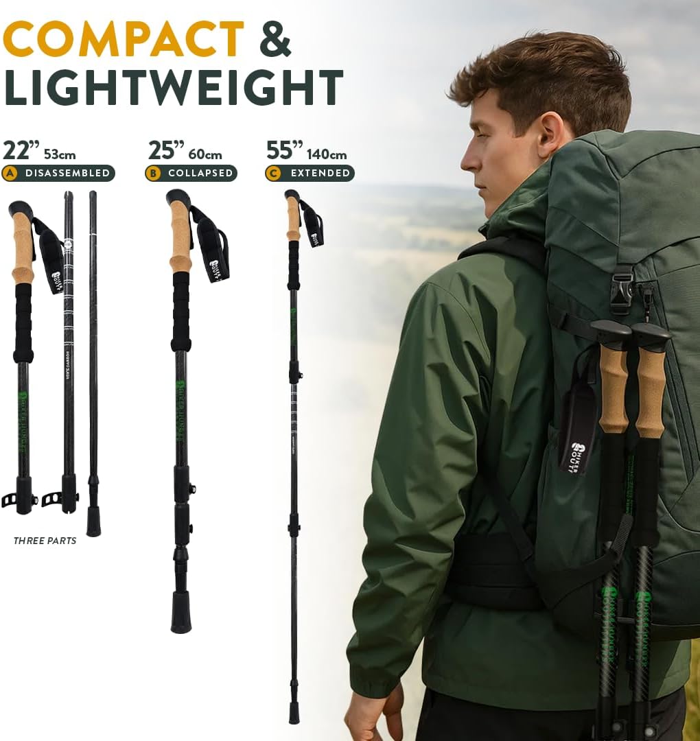 Thumbnail 2 de USA Brand 100% Carbon Fiber Trekking Poles 7.6 oz