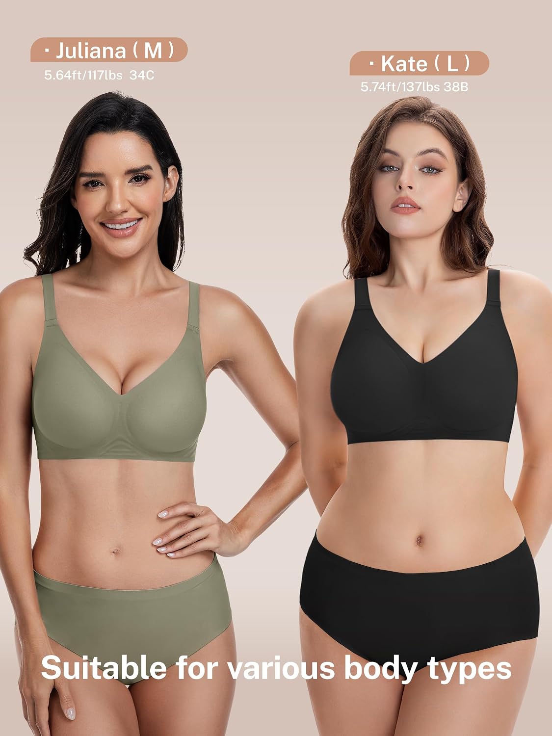 Thumbnail 5 de habibee Bra for Women Wireless Seamless Bralette 🩲