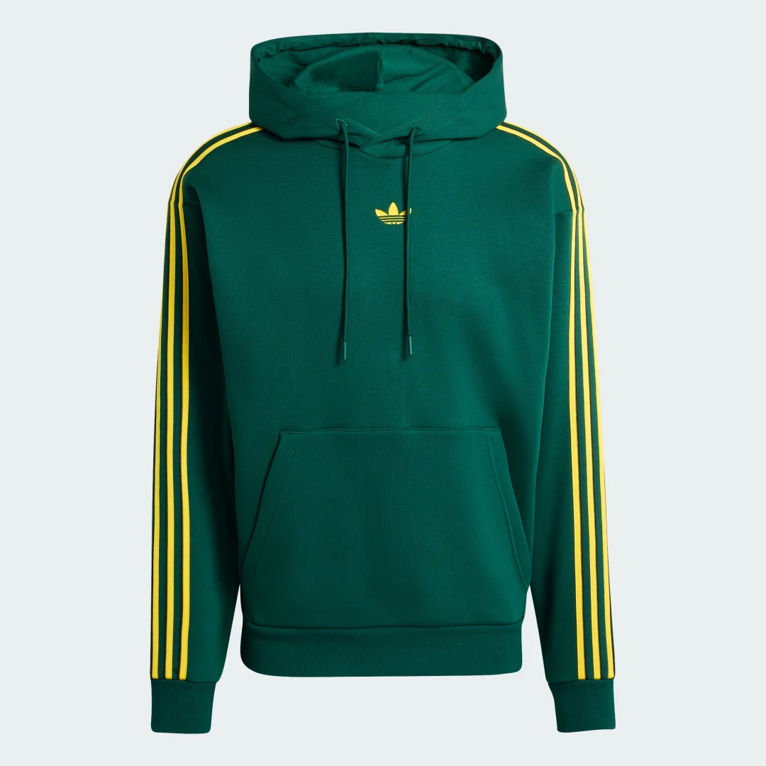 Detalle 2 de SUDADERA CON CAPUCHA TIPPED STRIPES de Adidas — verde, estilo casual y cómodo