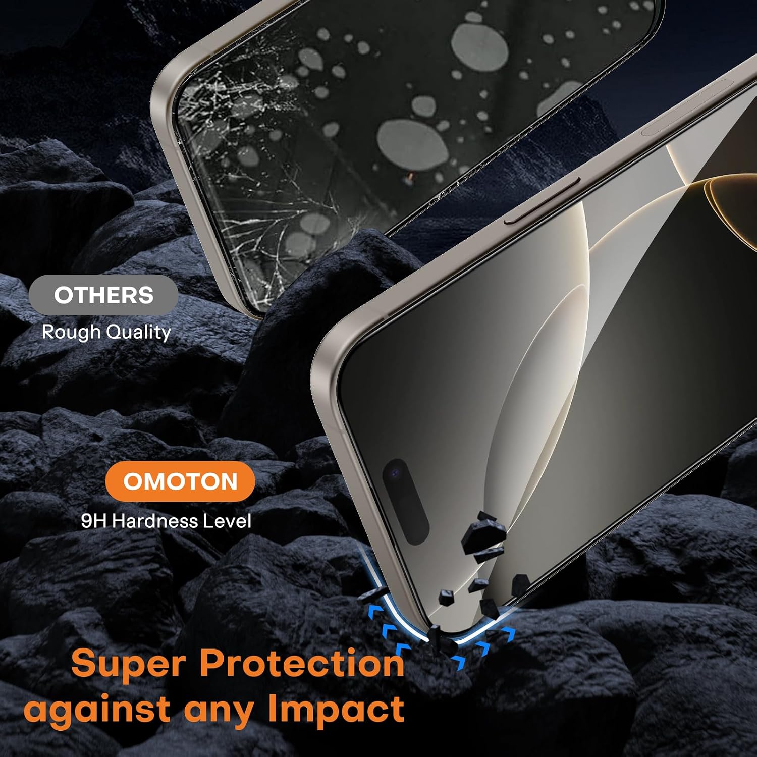 Thumbnail 6 de OMOTON Panzer Schutz Glas für iPhone 16 Pro