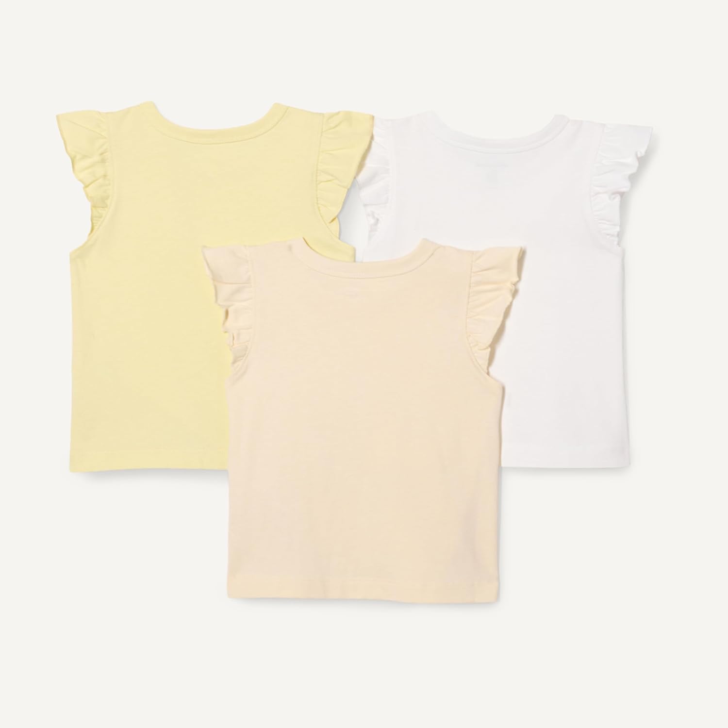 Detalle 2 de Amazon Essentials Girls' Sleeveless Ruffle T-Shirt, Pack of 3