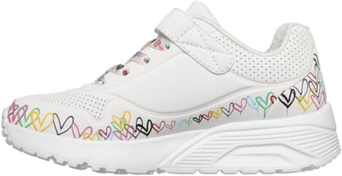 Detalle de Skechers Girl's Uno Lite Heart CrazeSneaker