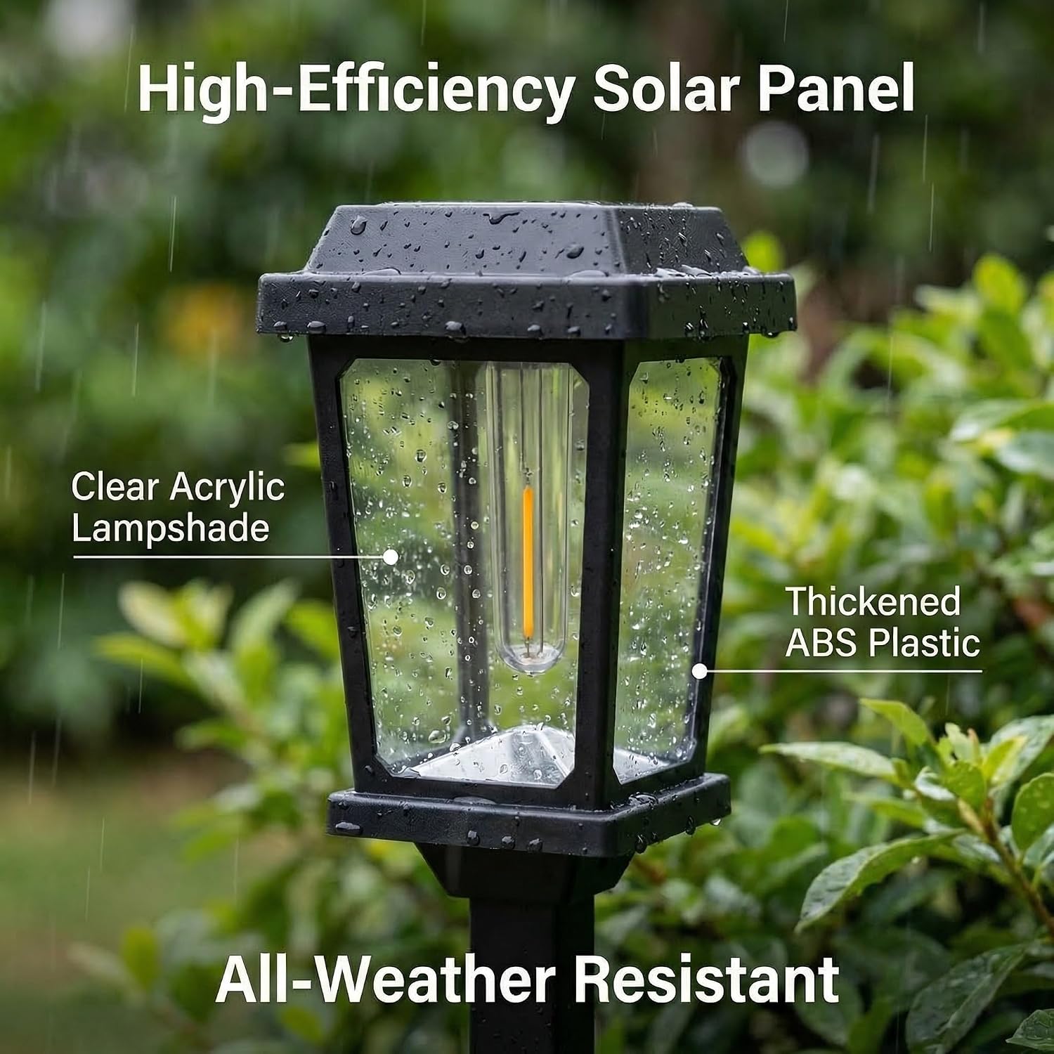 Detalle de DOESLAG GA2612WLP10 Solar Pathway Lights, 10-Pack, 3000K Warm White