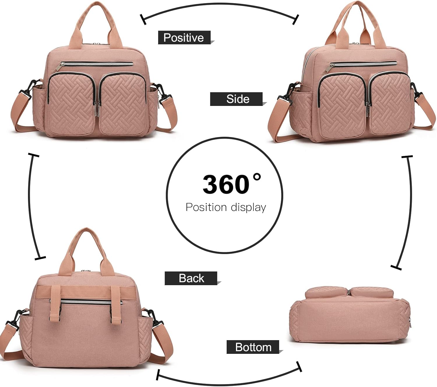 Thumbnail 2 de Kono Baby Changing Bag: Multifunction Nappy Bag with Insulated Pockets and Pram Straps