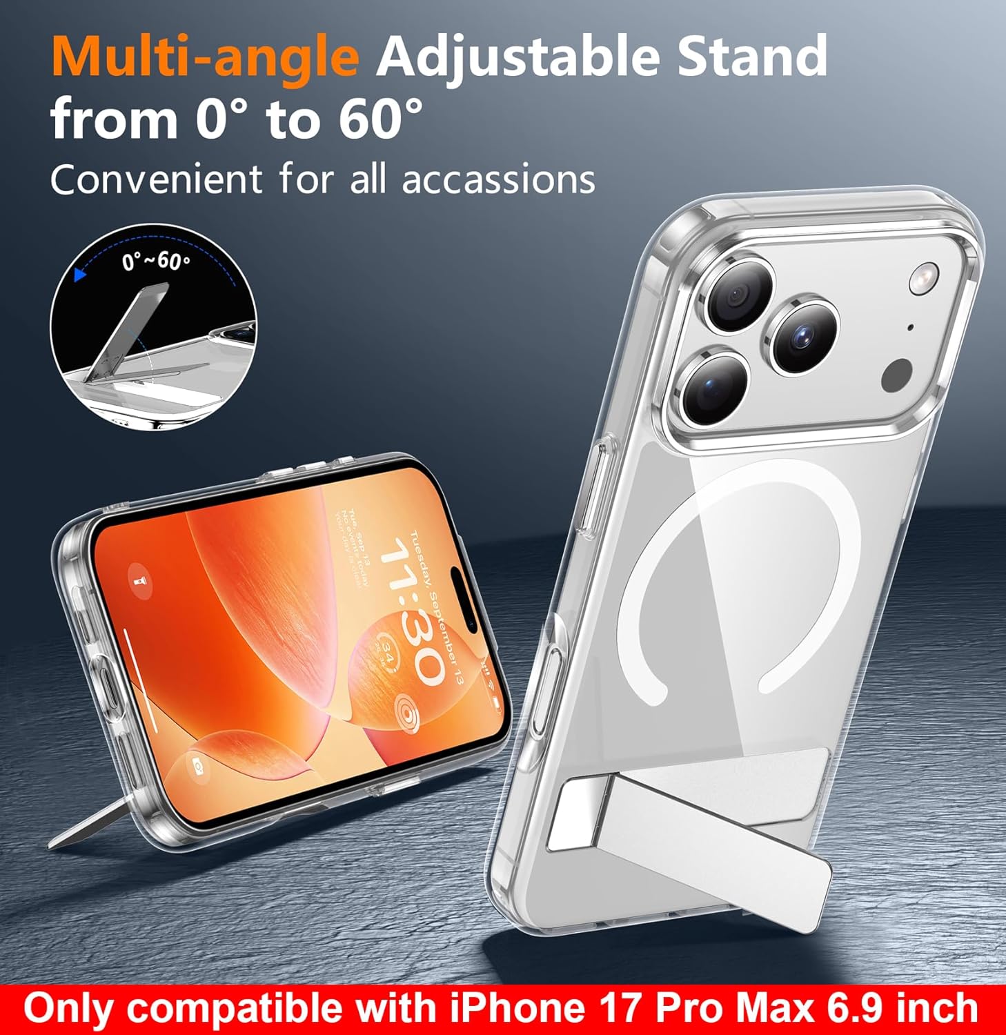 Thumbnail 4 de SPIDERCASE iPhone 17 Pro Max magnetic clear case 6.9"