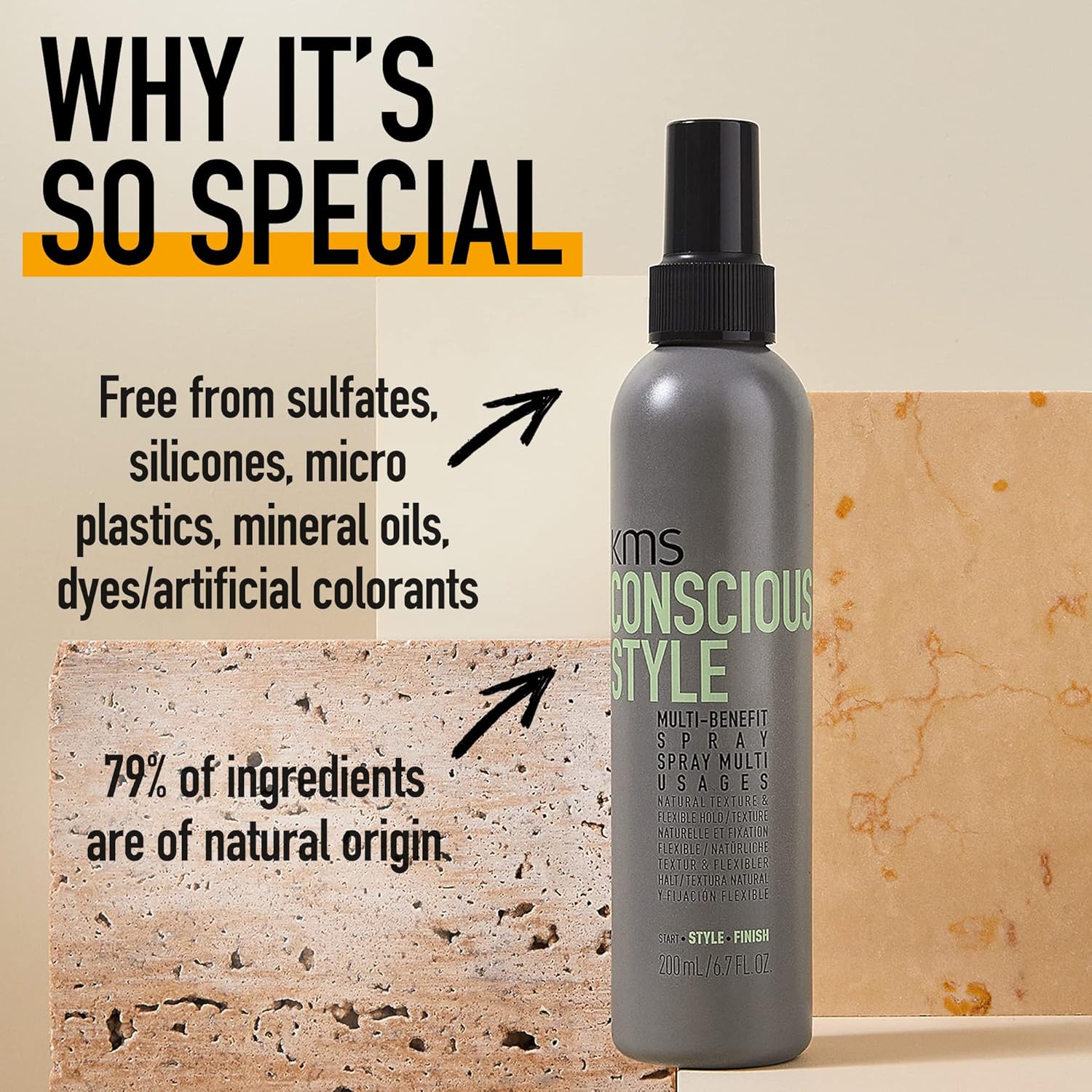 Thumbnail 1 de KMS Conscious Style Multi-Benefit Spray (200 ml) for All Hair Types