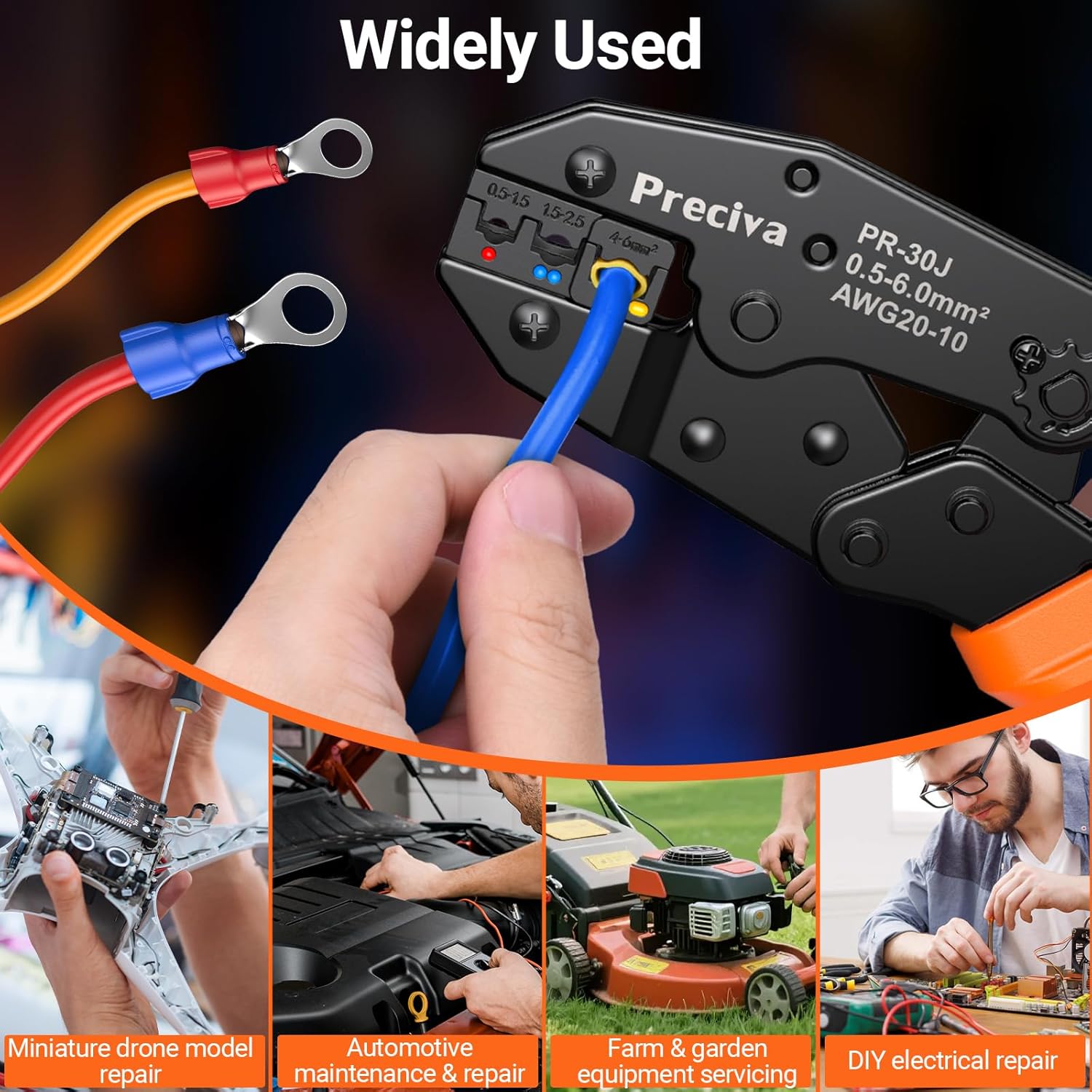 Thumbnail 6 de Preciva Insulated Wire Terminal Crimping Tool with 680-Piece Connector Kit