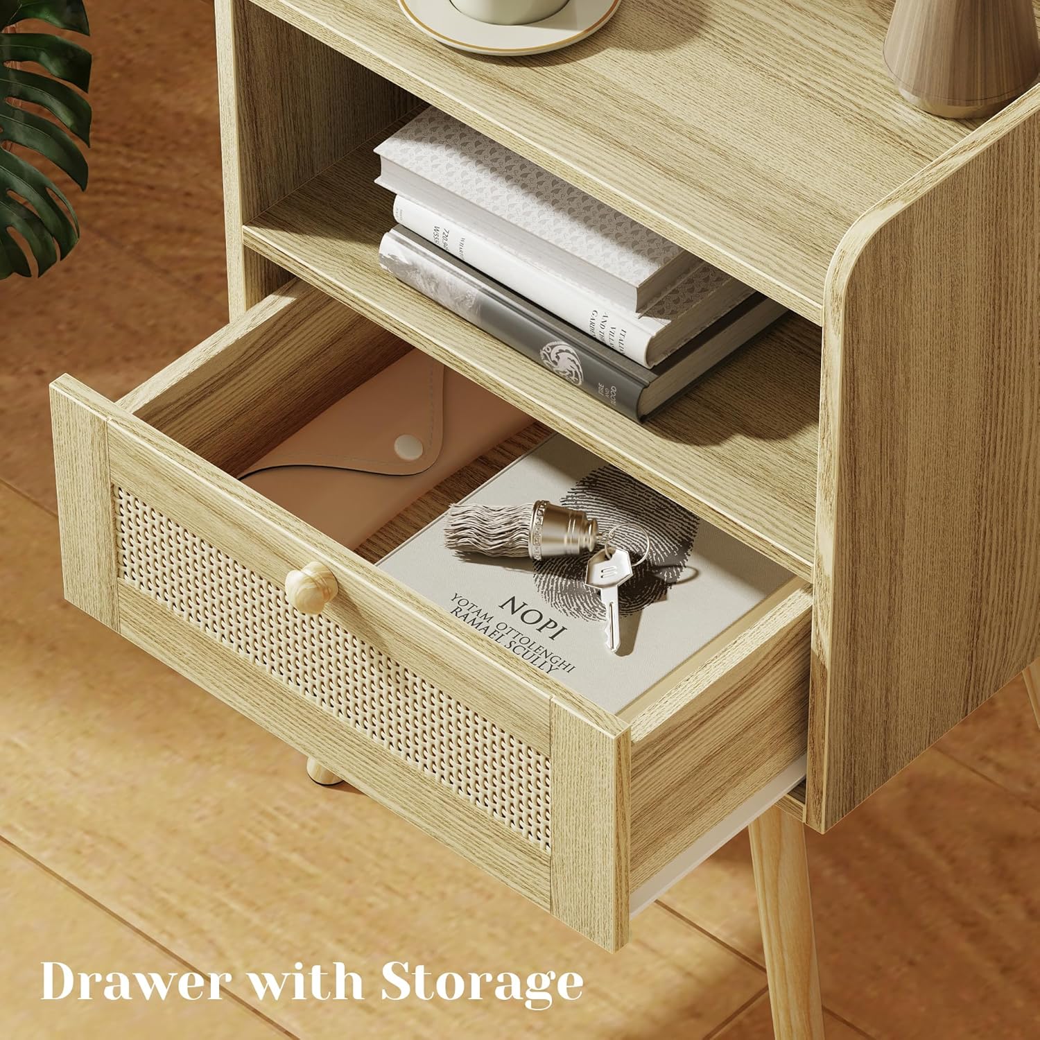 Thumbnail 4 de SUPERJARE Nightstands Set of 2 with Charging Station 🛋