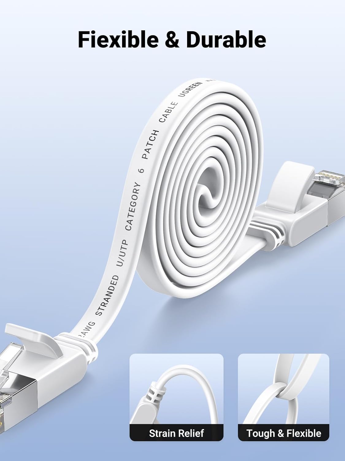 Thumbnail 5 de UGREEN Ethernet Cable 5M Cat6 flat gigabit cable 📶