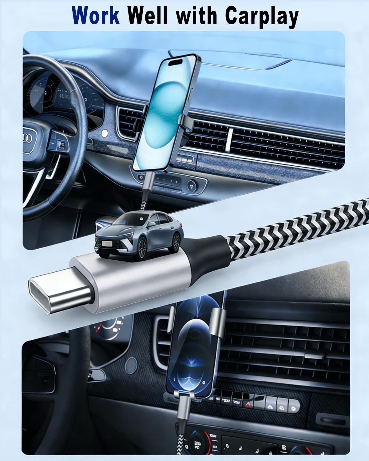 Thumbnail 5 de USB-C Charger Cable 3-Pack (1.8m/6ft) – USB-A to USB-C Fast Charge & Data Sync