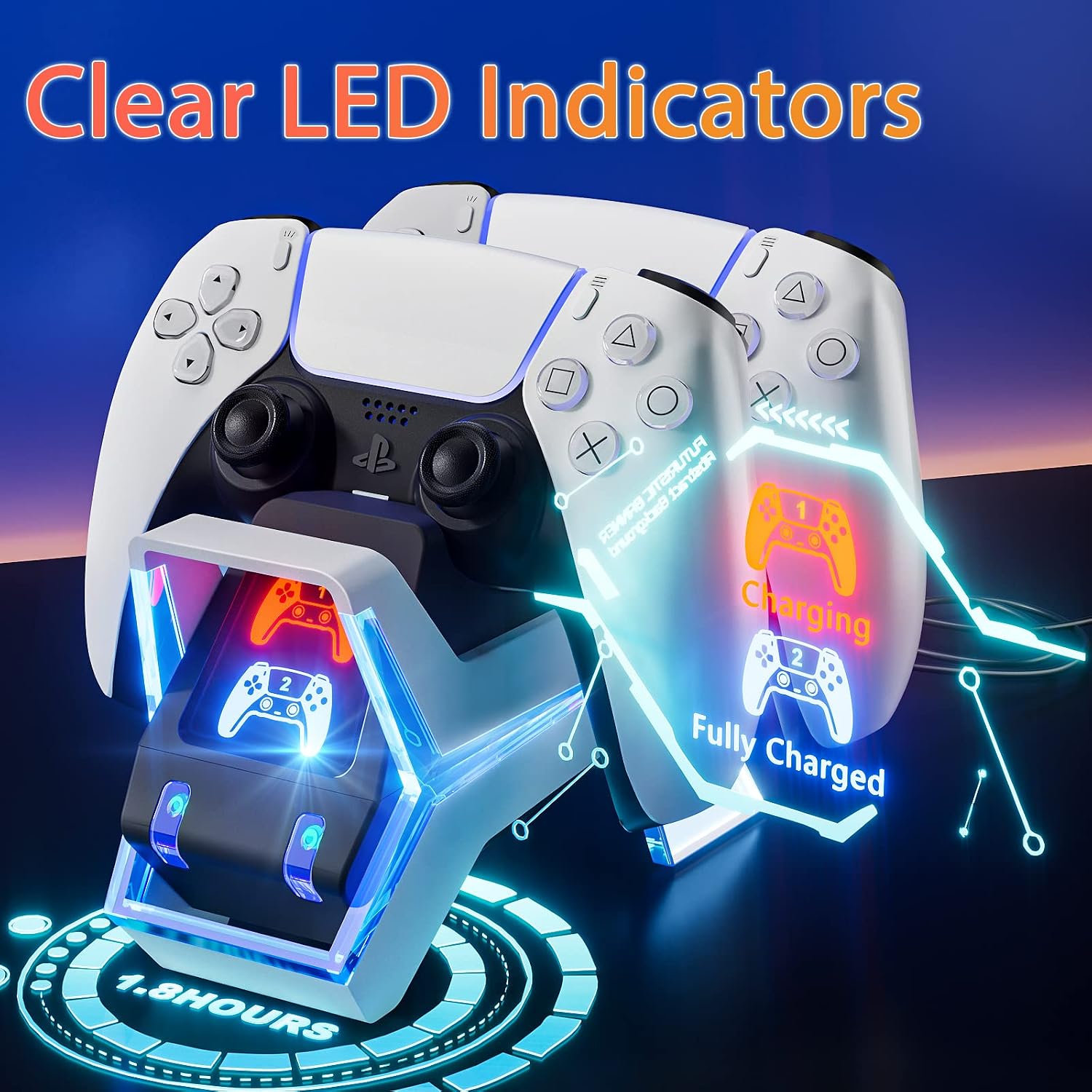 Thumbnail 5 de Fenolical PS5 Controller Charger Station 5V/3A