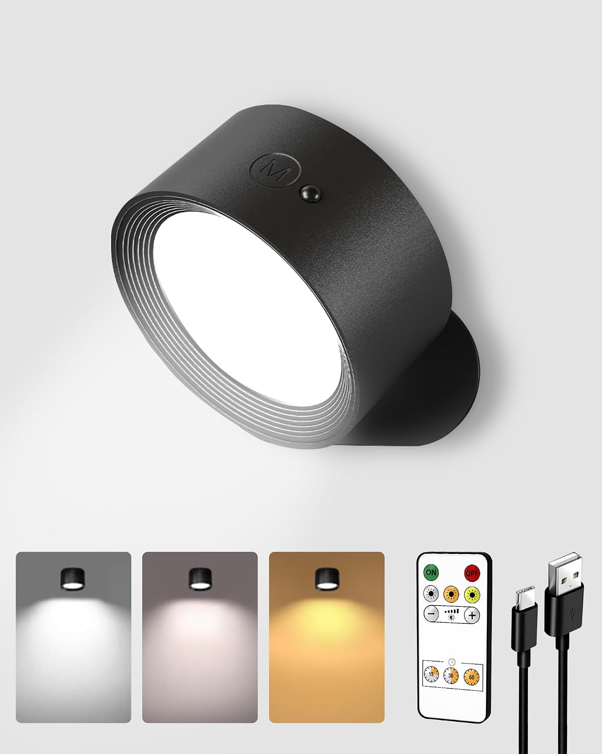 Detalle de EZVALO LED Wall Lights 2000mAh Rechargeable
