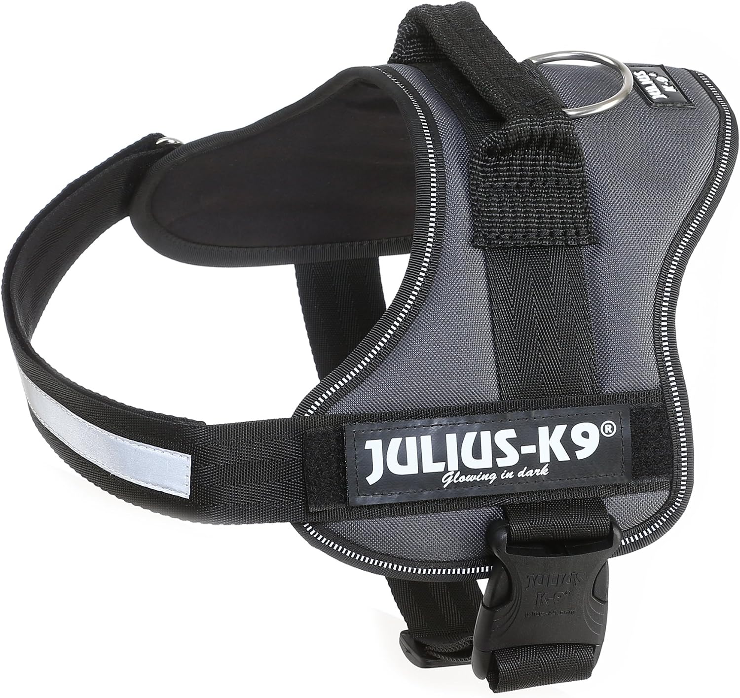 Detalle 2 de Julius-K9 szelki dla psa L/1, nylonowe, antracytowe z odblaskami