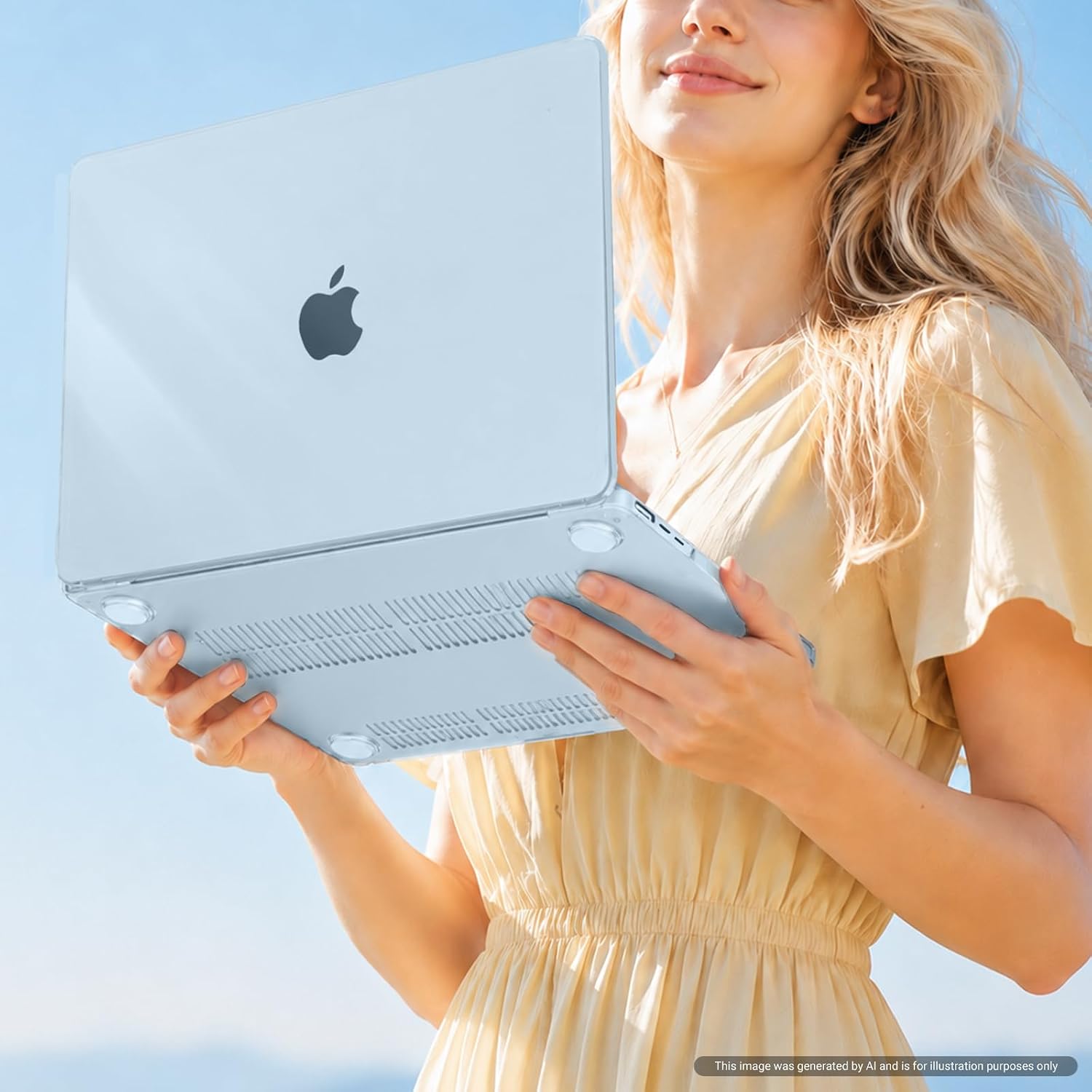Detalle de MOSISO Custodia 13,6" per MacBook Air (A3449/A3240/A3113/A2681) con protezione completa e cover tastiera trasparente