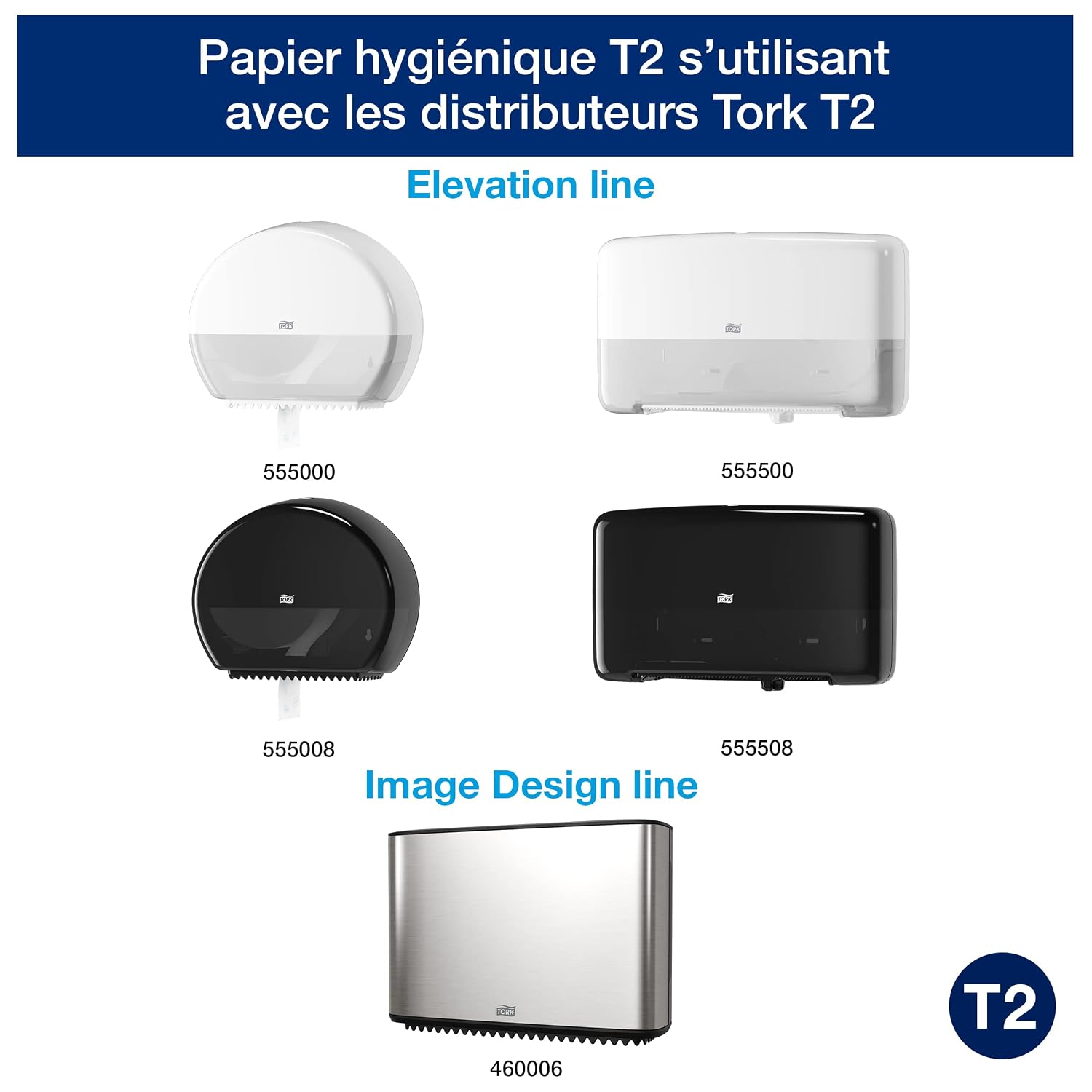 Thumbnail 5 de Tork Papier Toilette mini Jumbo T2 12x180 m 2 plis