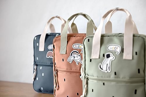 Thumbnail 8 de LÄSSIG Kindergartenrucksack Mini Square 7L Happy Prints Light Olive – kompakt, robust & alltagstauglich