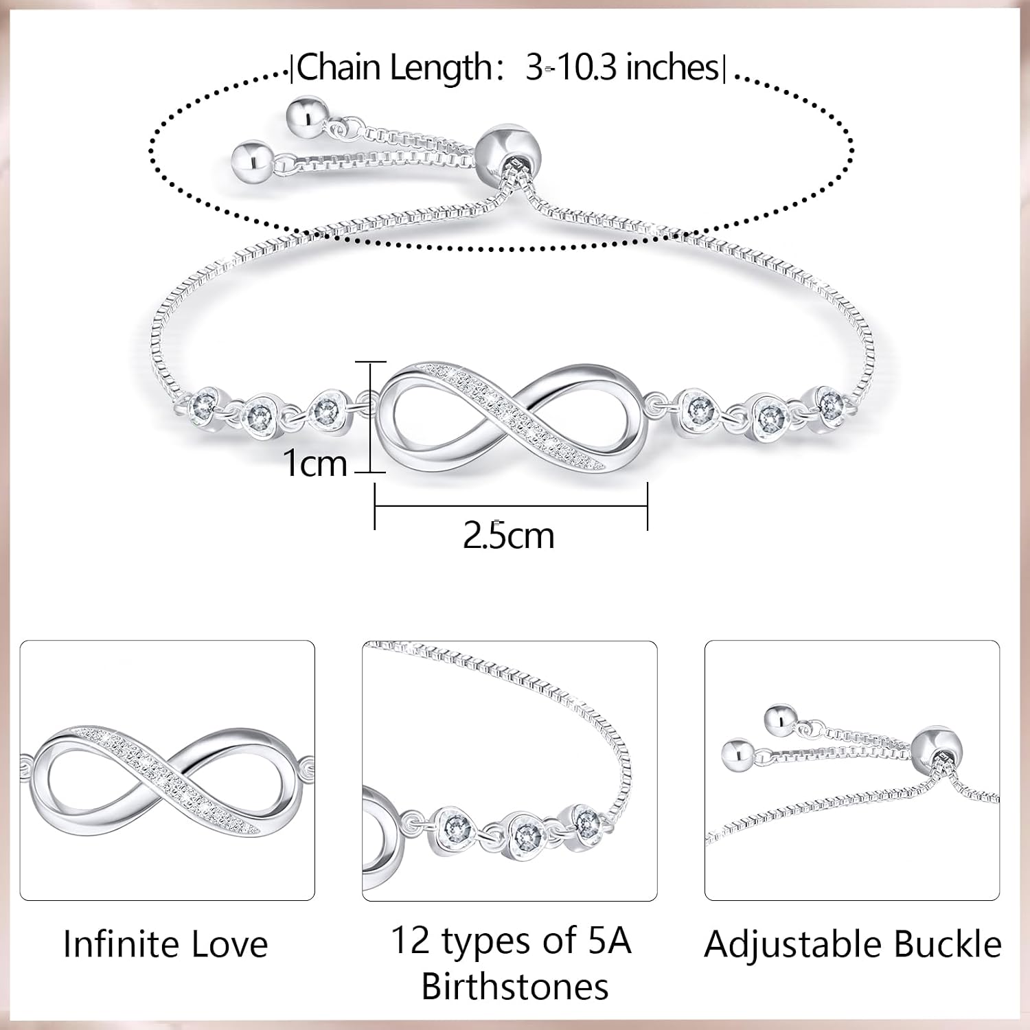 Detalle 2 de Esmoly Bracciale Donna Infinito đź’Ť