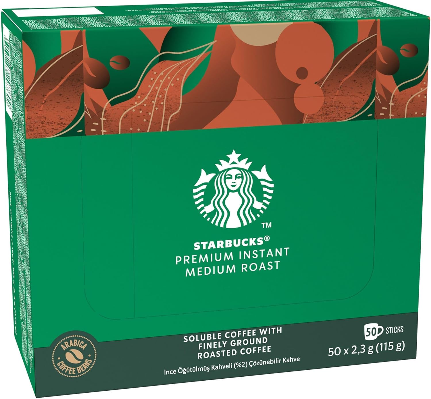 Thumbnail 1 de STARBUCKS Medium Roast café soluble 100% Arabica — sticks instantanés (boîte de 50 dosettes)
