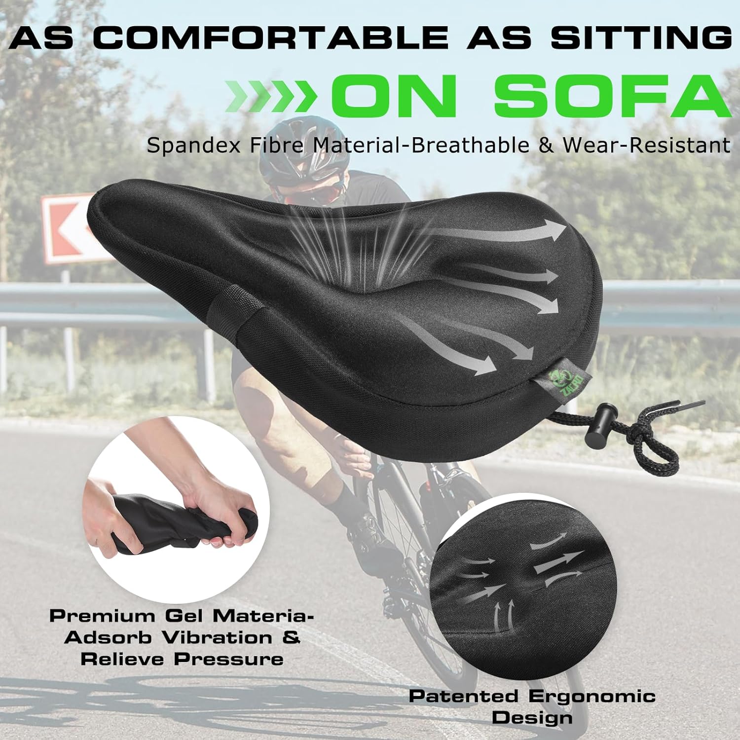 Detalle 1 de Zacro Bike Seat Cushion 11x7 Gel