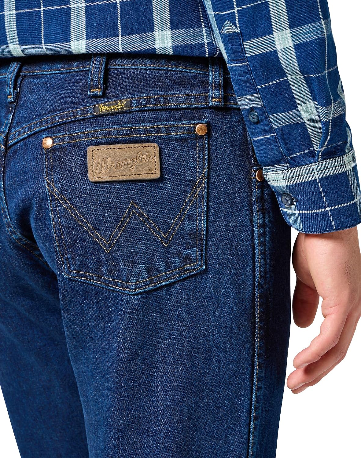 Detalle 2 de Wrangler 13mwz – męskie jeansy w stylu western, klasyczny układ 5 kieszeni