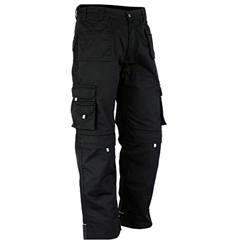 Detalle 2 de WrightFits Men Pro-11 Work Trousers Black – Heavy Duty Safety Cargo Pant