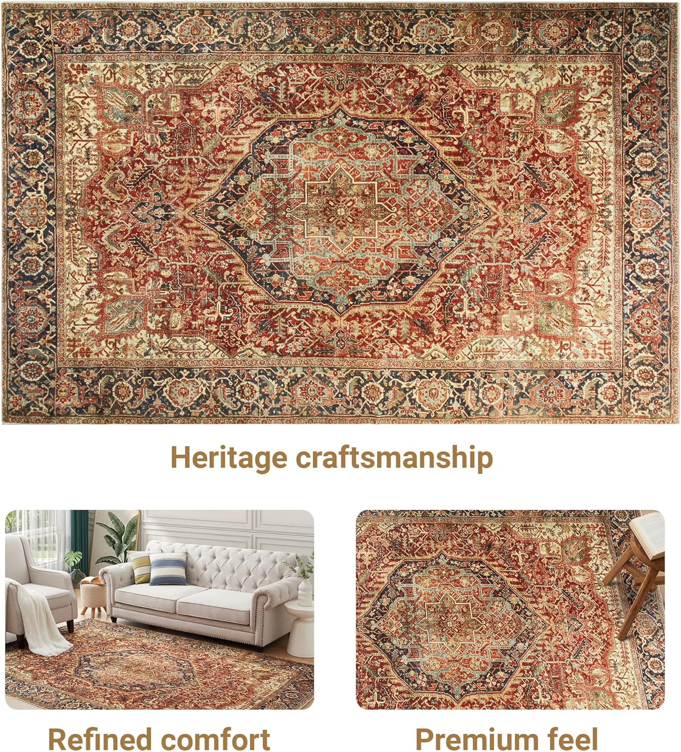 Thumbnail 5 de Aspire Homeware Rugs 200 x 290 cm traditional area rug