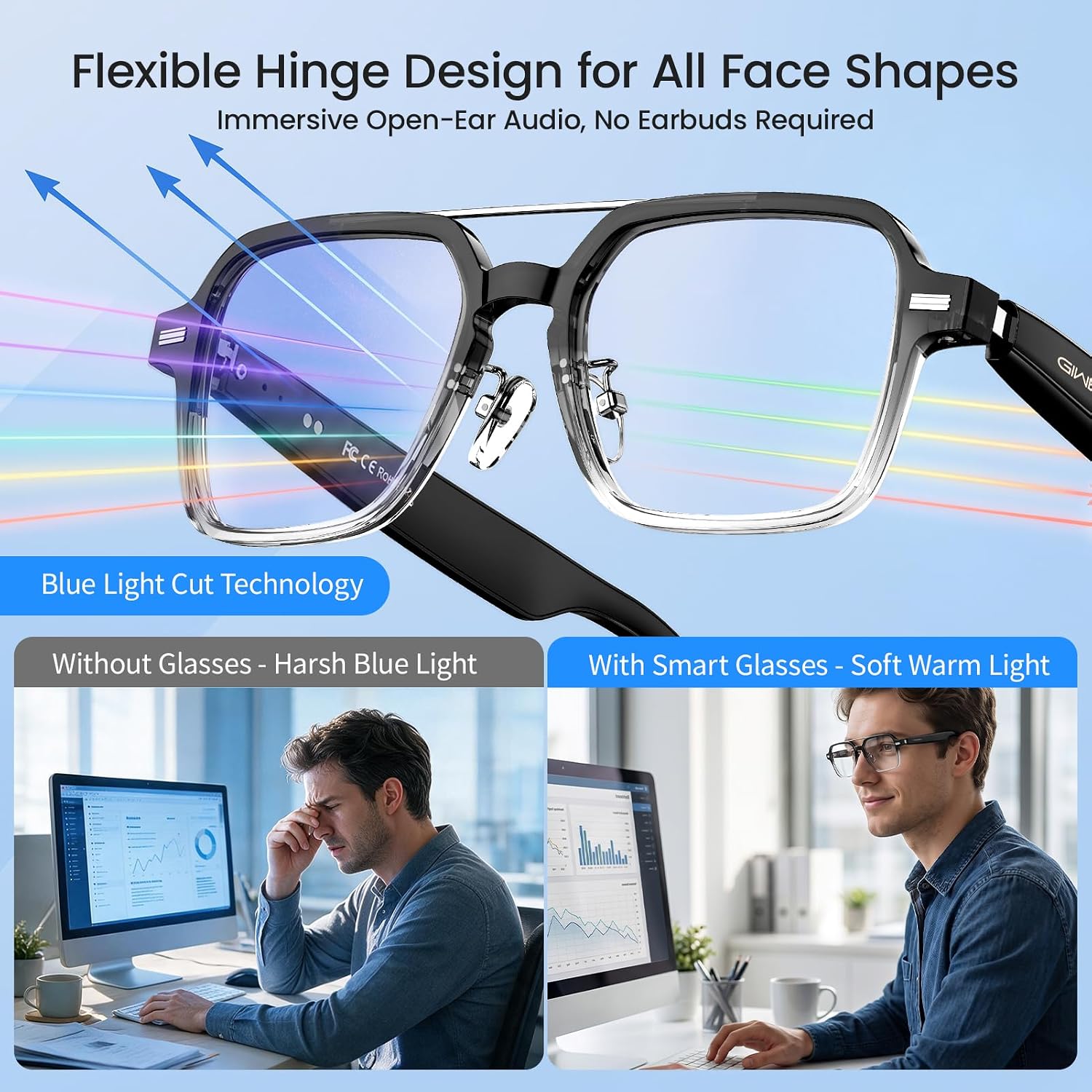 Detalle 2 de Smart glasses with photochromic lenses