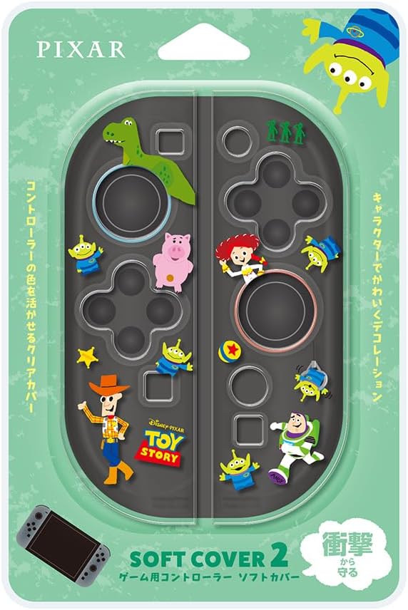 Detalle 2 de Premium Style PG-DJ2C08TOY SWITCH 2コントローラー用ソフトカバー2 トイ・ストーリー・透明TPU