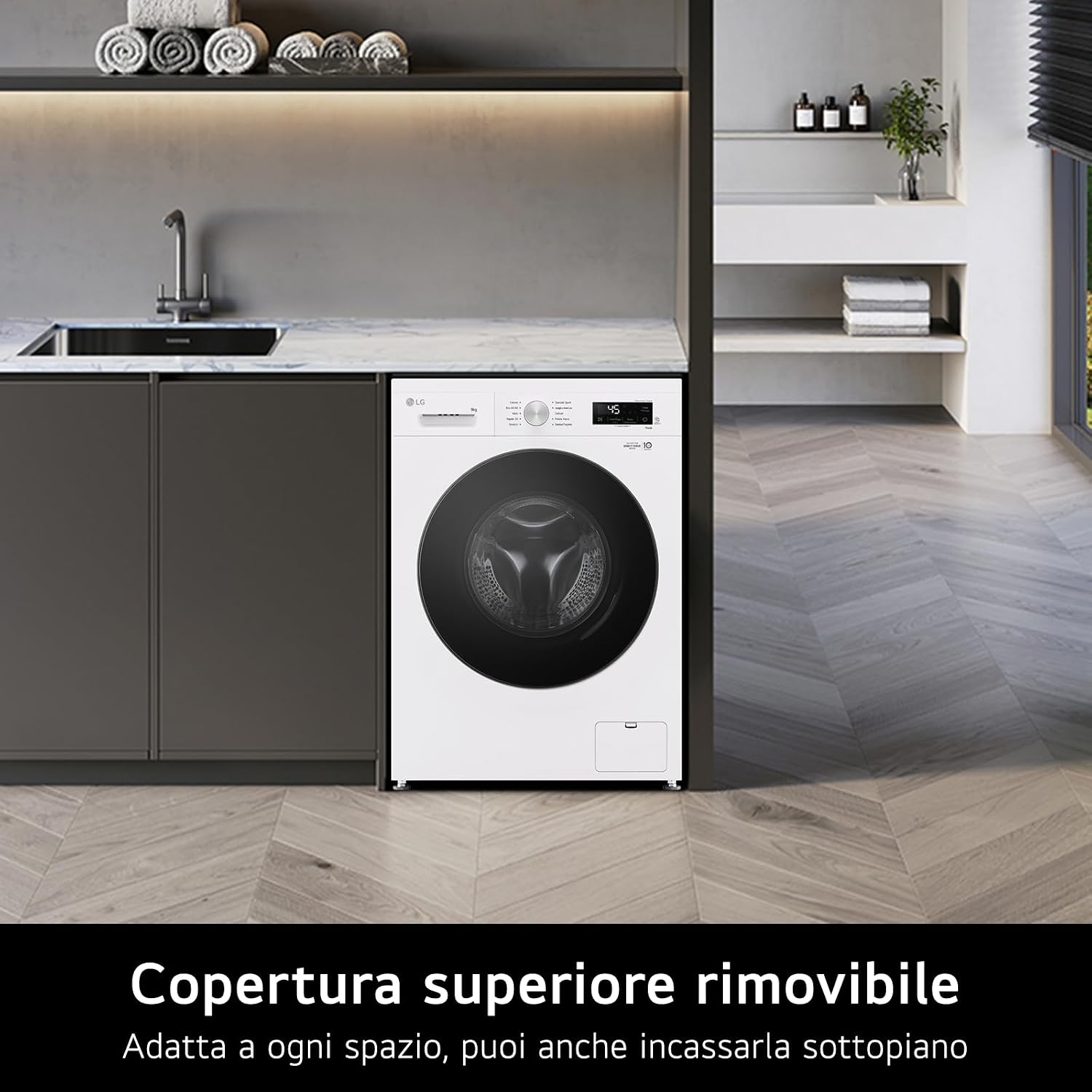 Thumbnail 2 de LG F4NX1009NWB Lavatrice 9 kg a Carica Frontale Serie X1: efficienza, igiene e integrazione smart