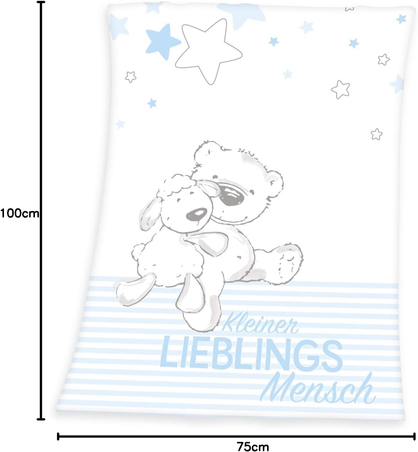 Thumbnail 6 de Herding Baby Best Lieblingsmensch Microfaser-Flauschdecke (75 x 100 cm) – Blau