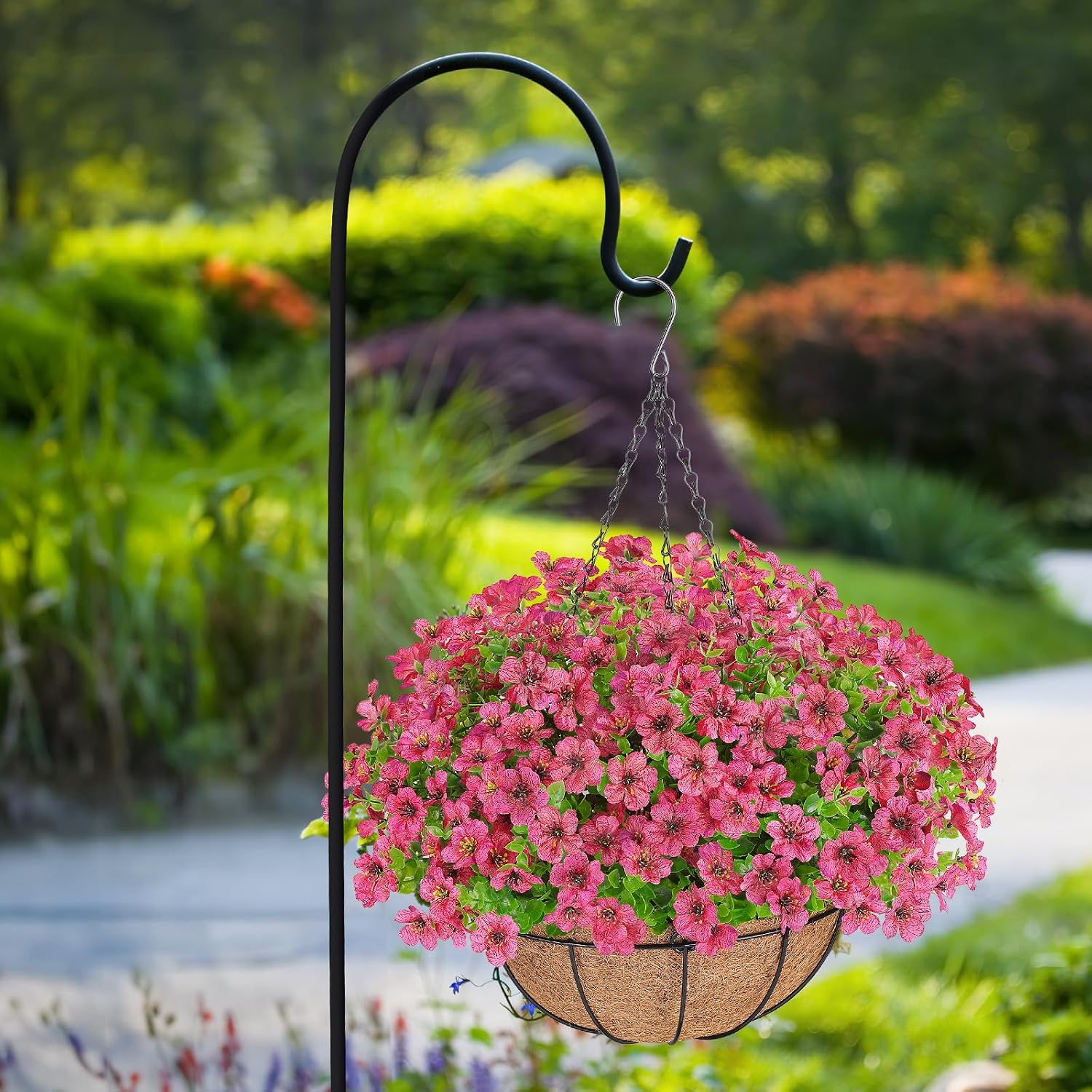 Thumbnail 6 de AGIRL Artificial Hanging Flower Basket, 12-inch