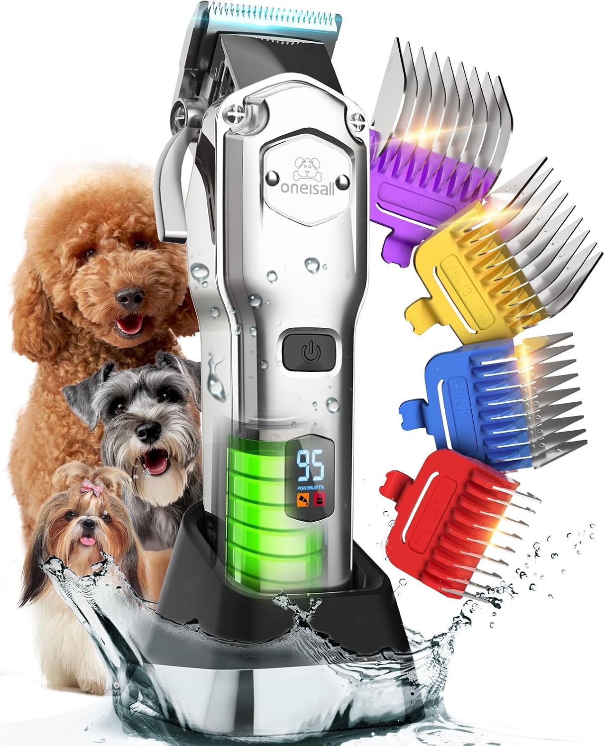 Detalle de oneisall Cordless Dog Clippers Rechargeable Kit