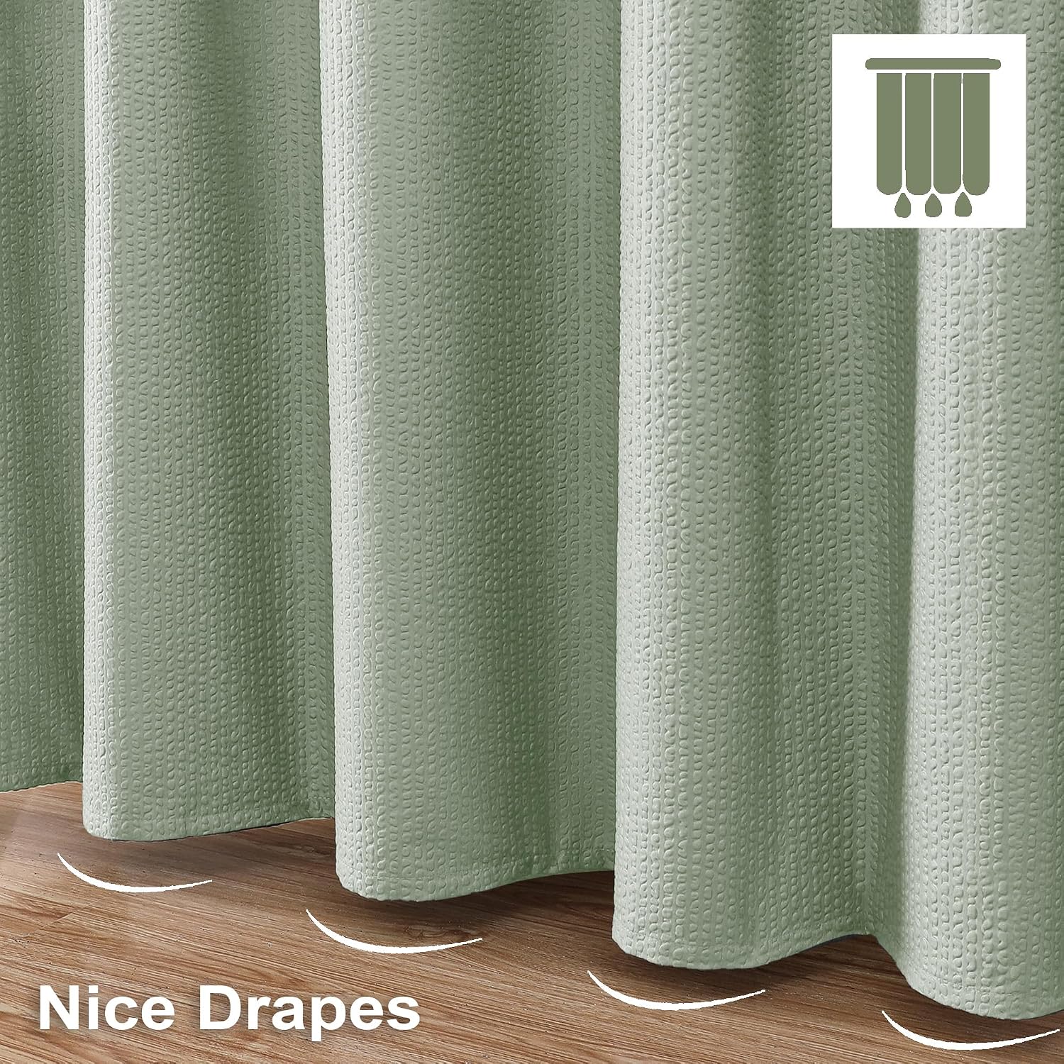 Thumbnail 6 de OVZME Fabric Shower Curtain 72 x 78