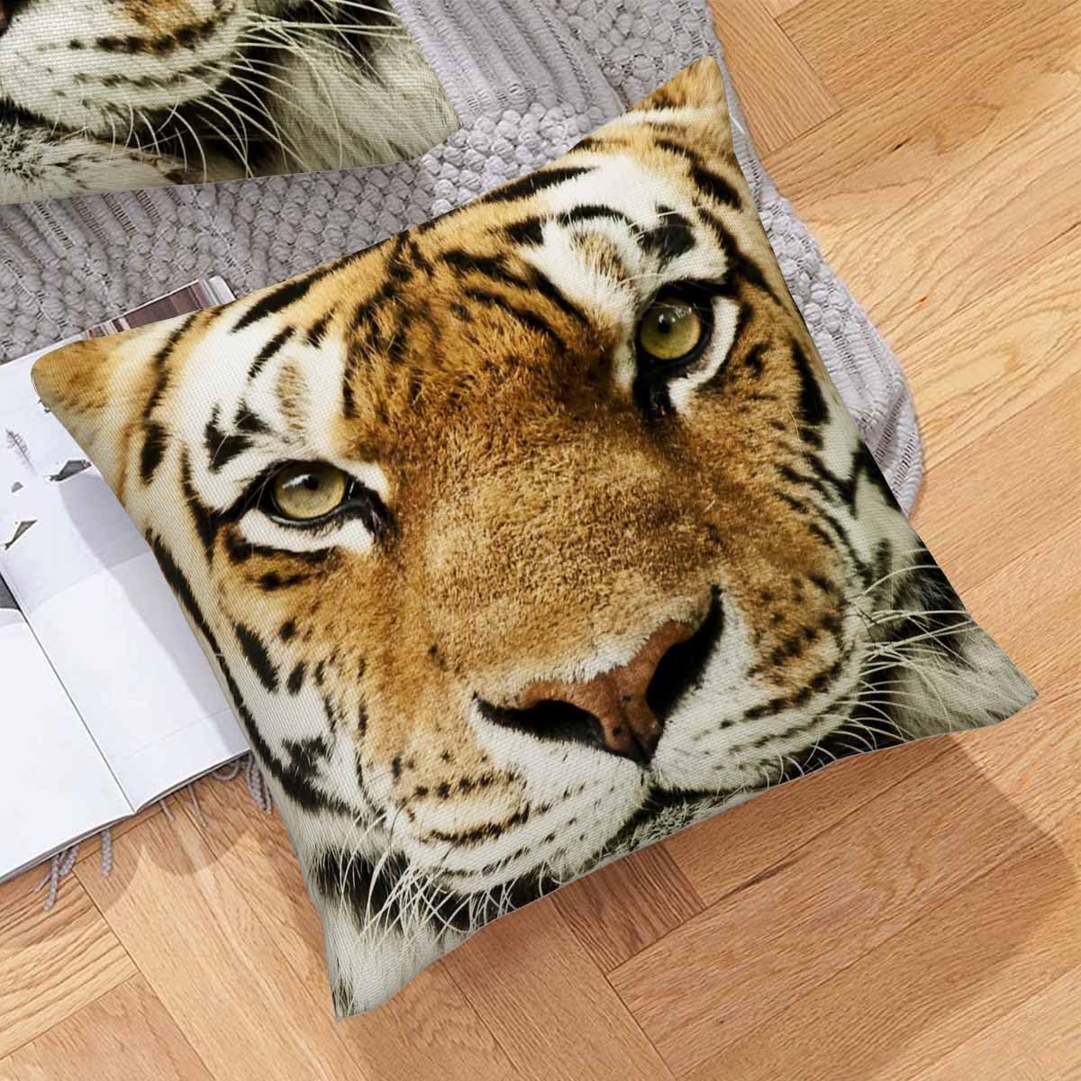 Thumbnail 2 de GSRONY Tiger Throw Pillow Covers (Yellow Tiger Face) 18x18 inches