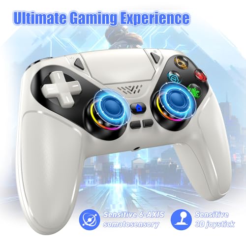 Thumbnail 2 de Gamrombo RGB Wireless Controller für PS5/PC/iOS/Android – Bluetooth Gamepad mit Back Paddles, Touchpad und RGB