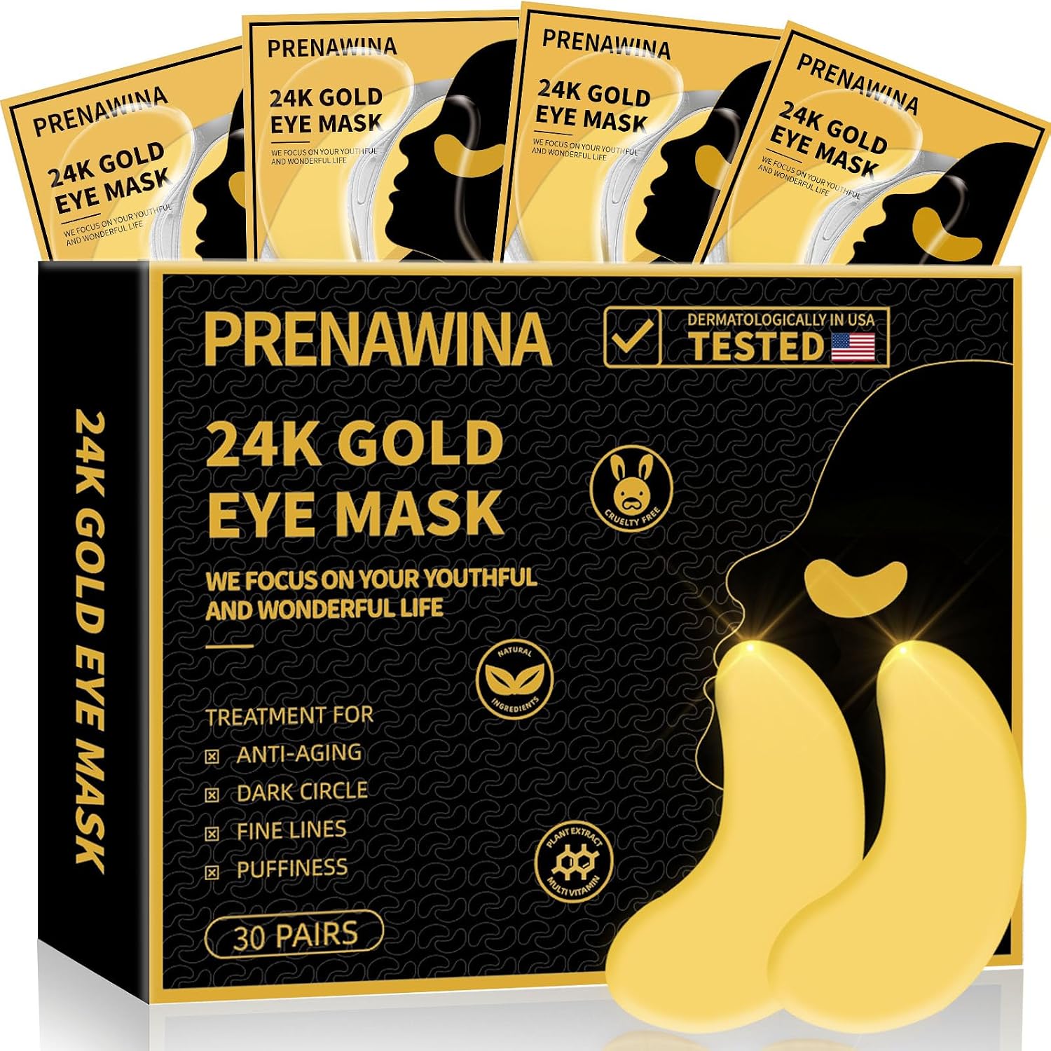 Detalle de 24K Gold Under Eye Patches 30 Pairs