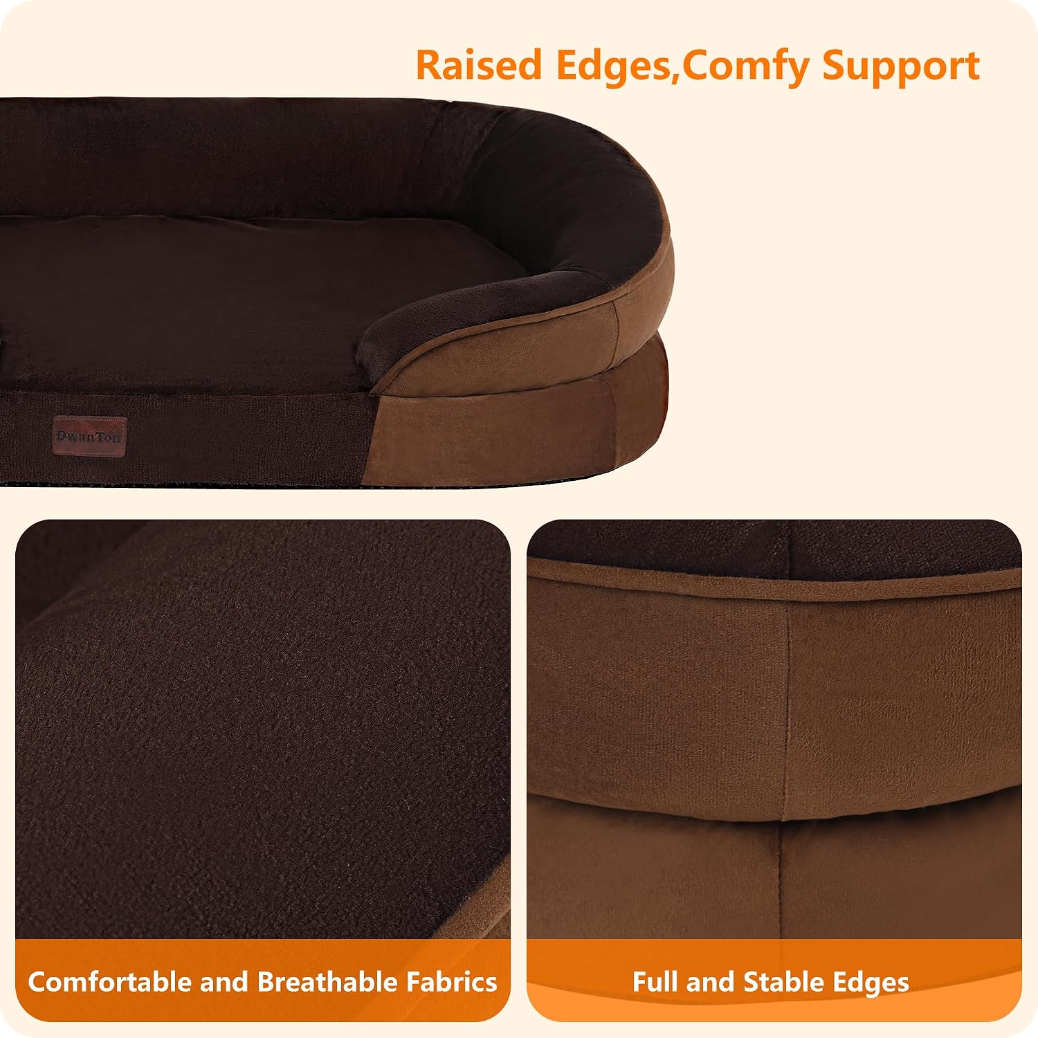 Detalle 1 de Dwanton Orthopedic Dog Bed 36-inch