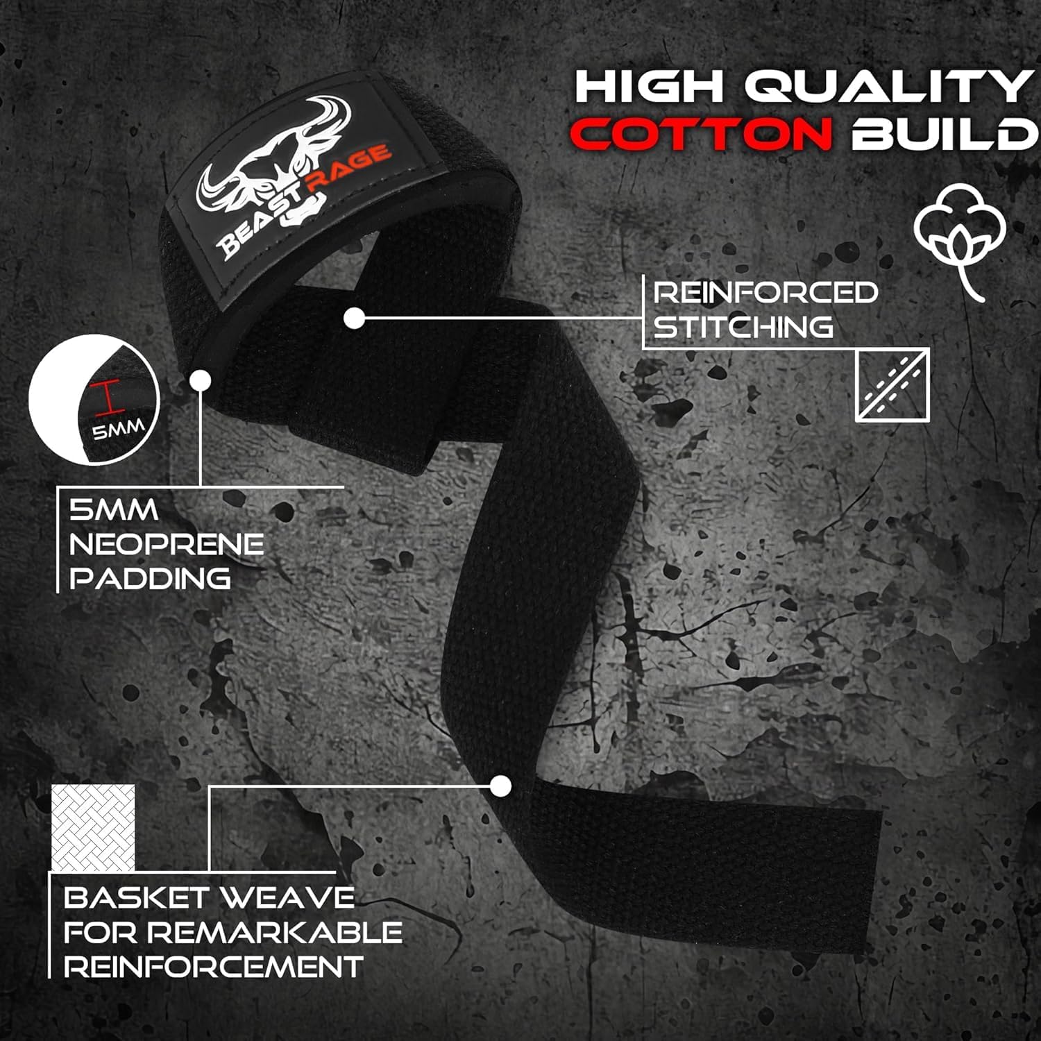 Thumbnail 1 de BEAST RAGE Zughilfen Krafttraining Gepolstert