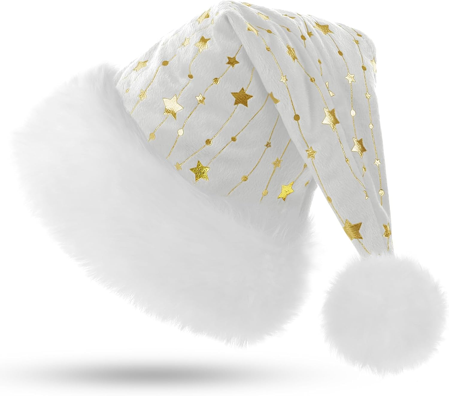 Thumbnail 5 de KONVINIT Deluxe Plush Santa Hat with Faux Fur Pompom