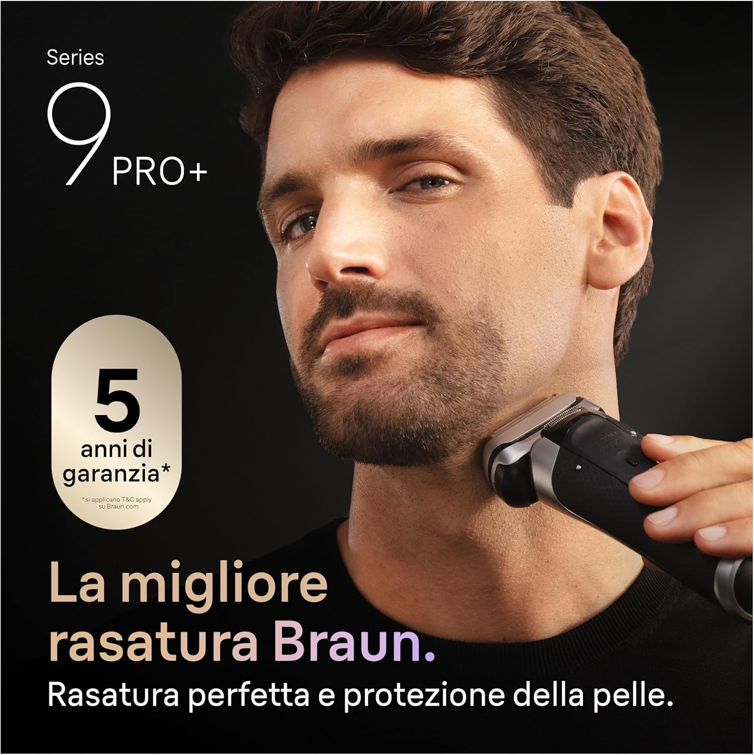 Thumbnail 2 de Braun Series 9 PRO + Rasoio Elettrico Barba Wet & Dry 5+1 Lame di Precisione Ultra Sottili – 9617PSI, Argento
