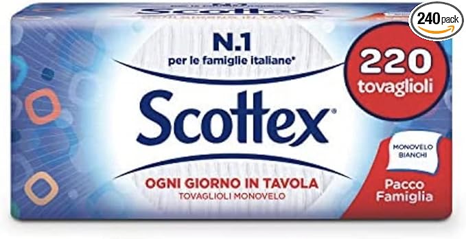 Scottex Servilletas de una capa tamaño familiar 🧻
