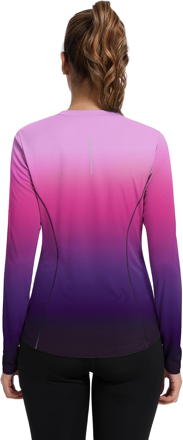 Detalle de Avoogue Women UPF 50+ UV Shirt Long Sleeve with Thumb Holes – Quick-Dry Athletic Top