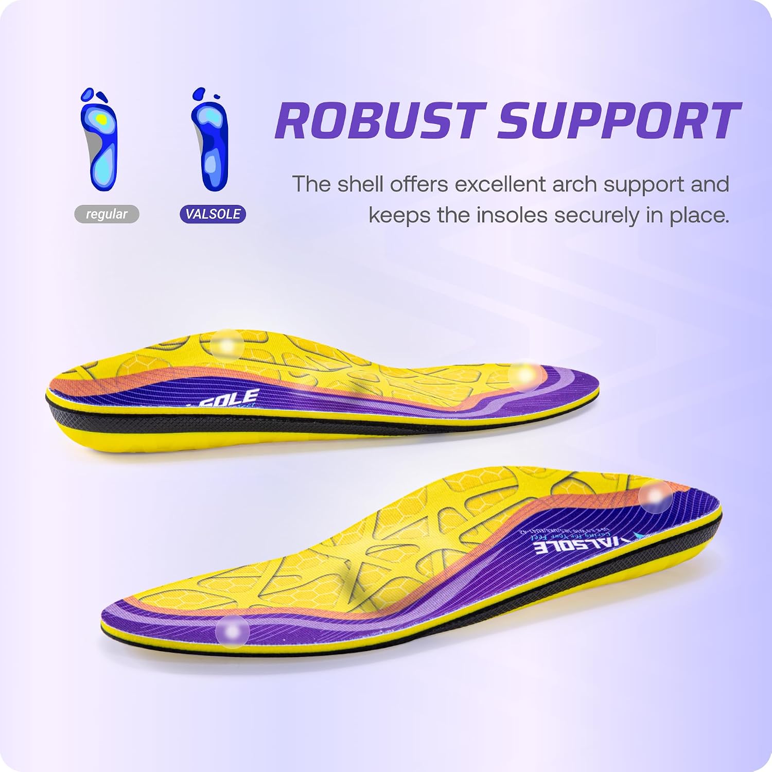 Thumbnail 2 de VALSOLE Pro Plantar Fasciitis Insoles for Men & Women – High Arch Support, 220+ lbs Heavy Duty, UK 8-27cm