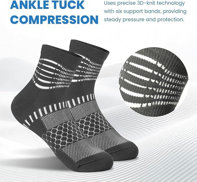 Detalle de IRAMY IRCS001-CA Ankle Compression Socks, Cushioned for Running