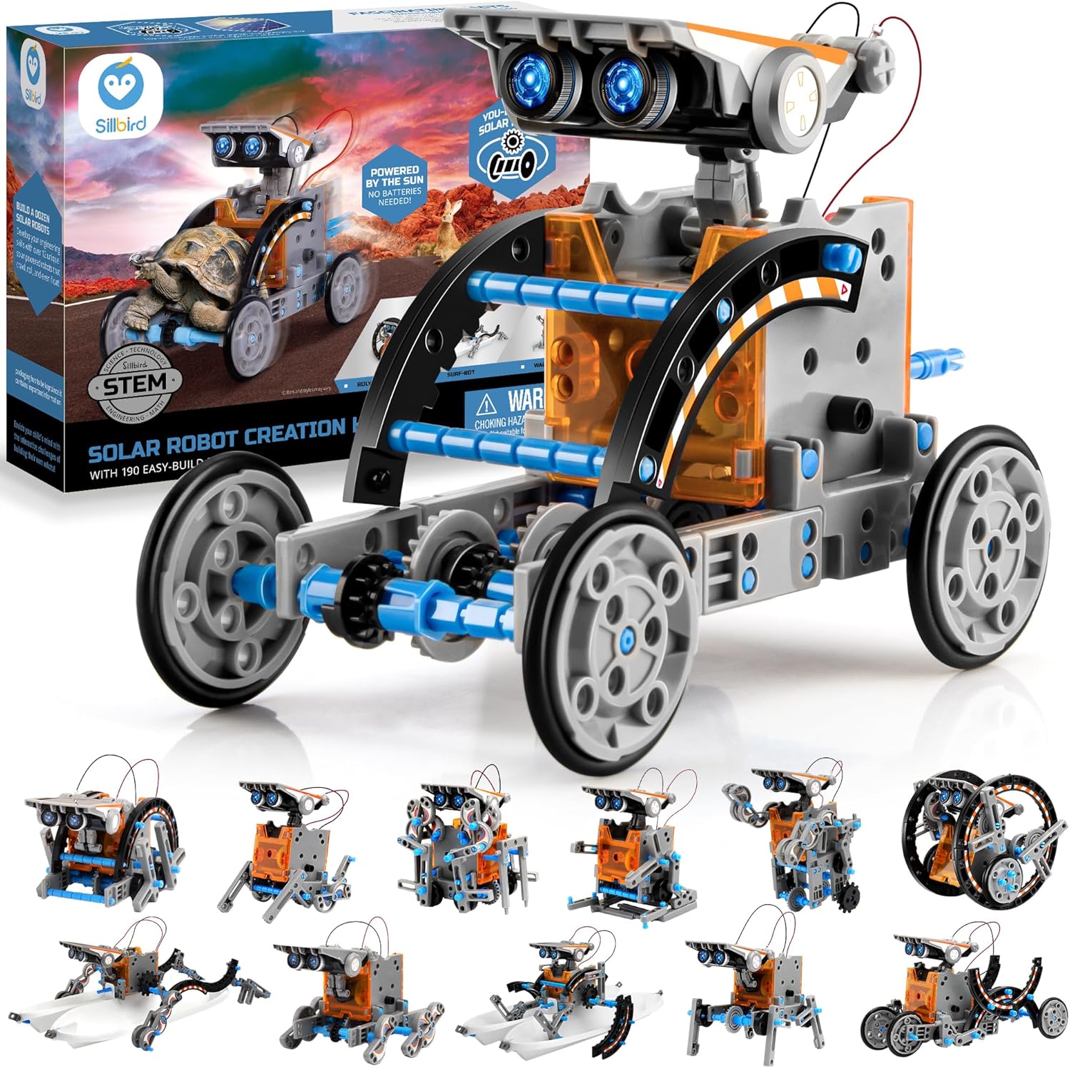 Detalle de Sillbird 12-in-1 Solar Robot Kit 🤖