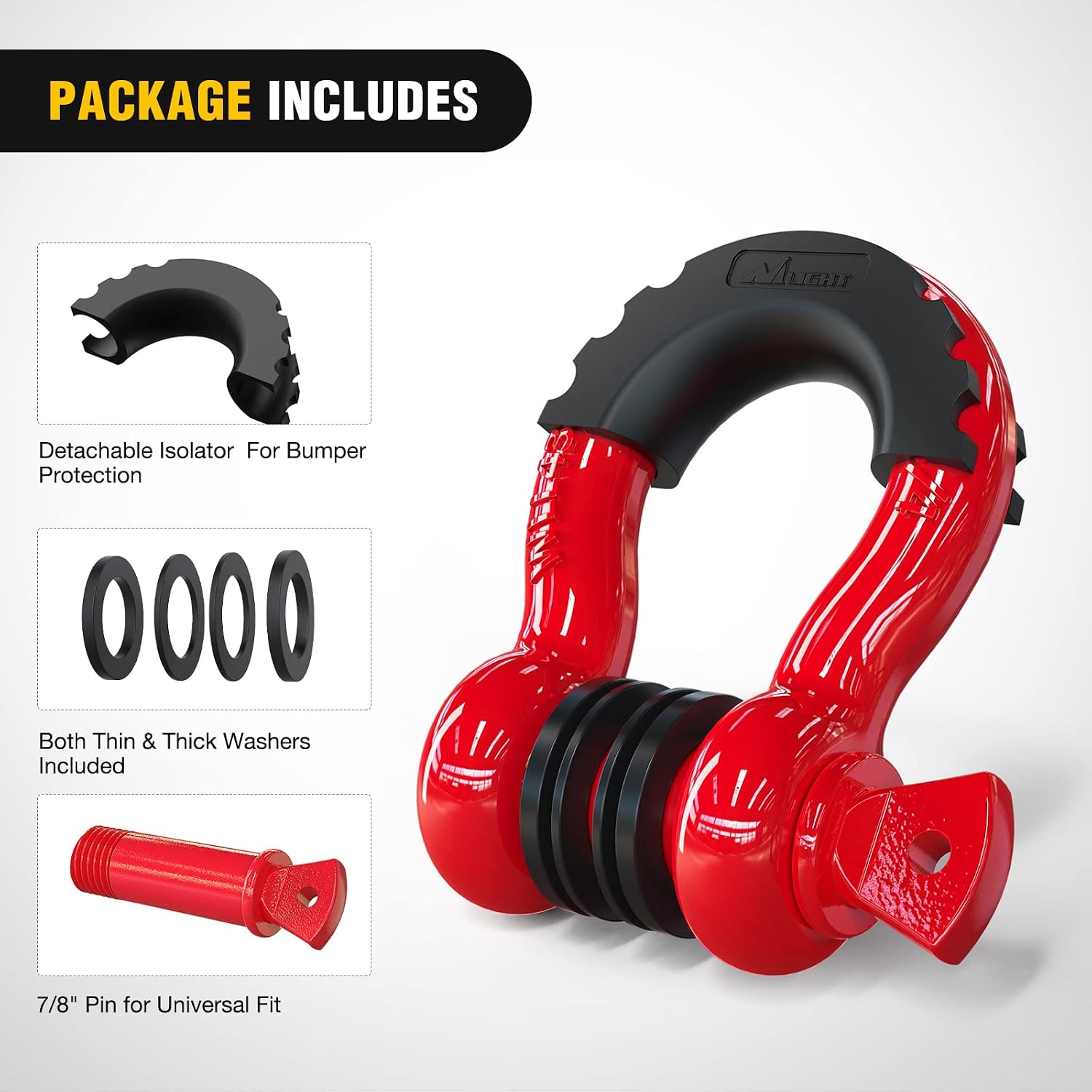 Thumbnail 2 de Nilight 3/4" D-Ring Shackle 4.75 Ton